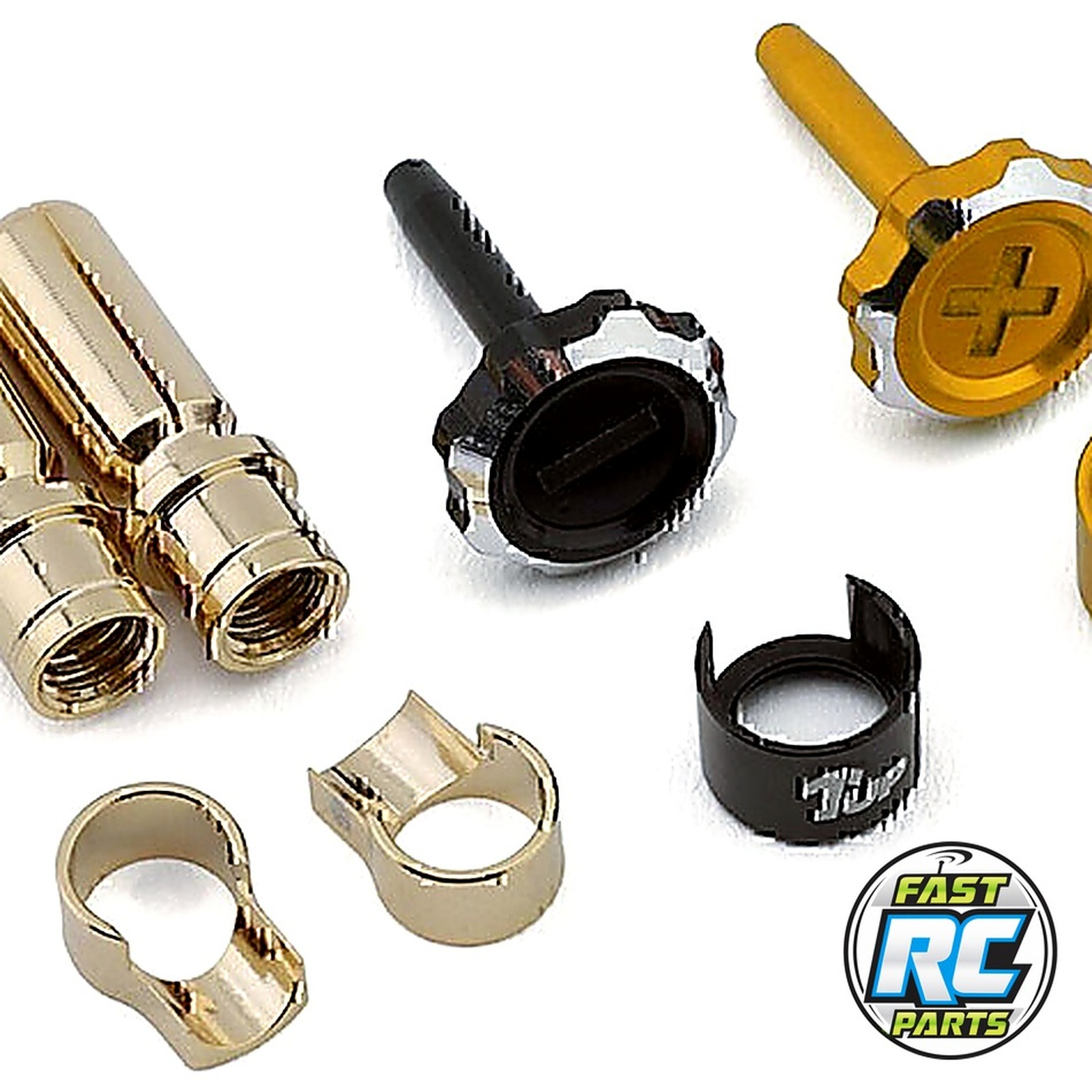 Lockdown Adjustable Bullet Plug Grips W/5mm Bullets (Gold/Black)