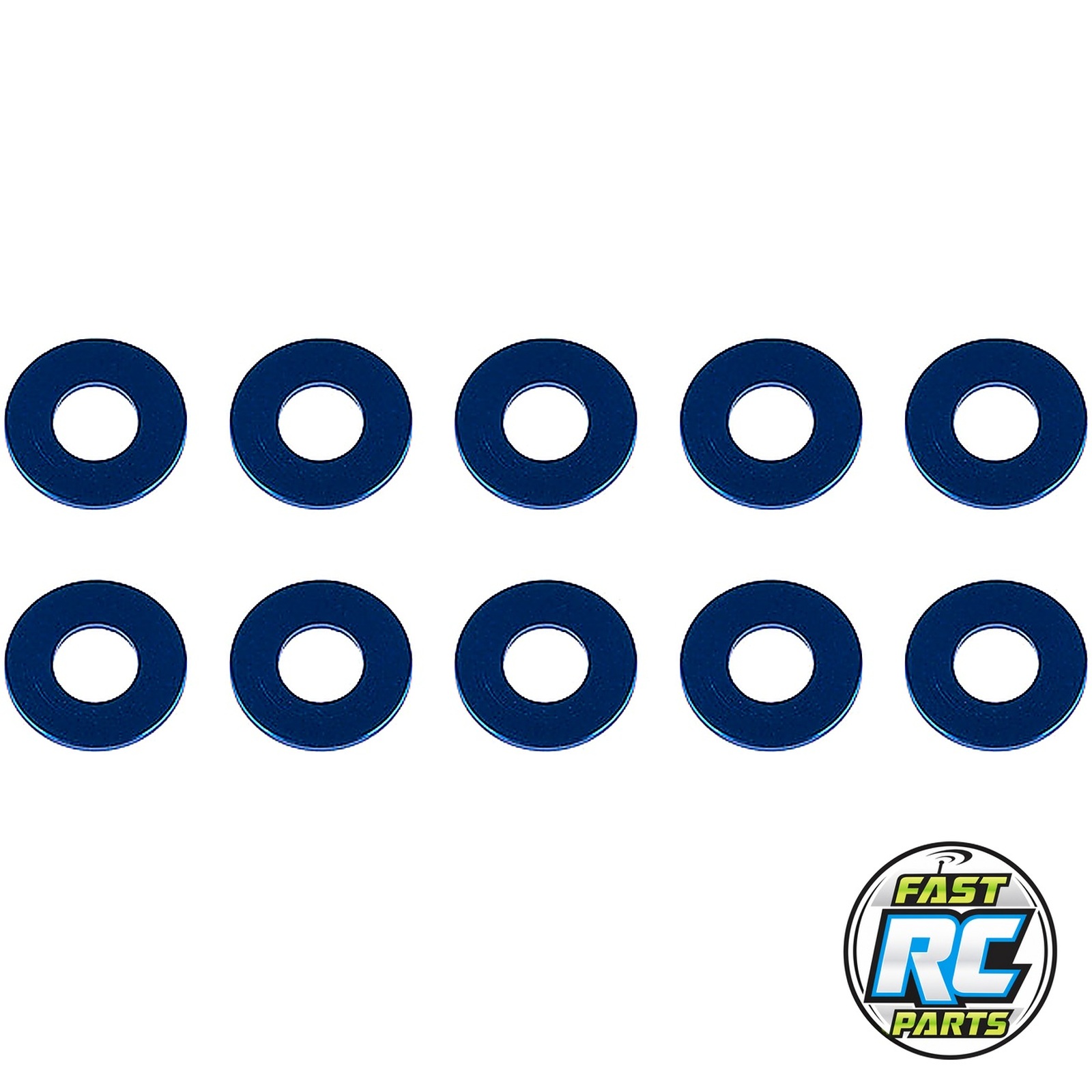 Washers 7.8x3.5x0.5mm blue aluminum