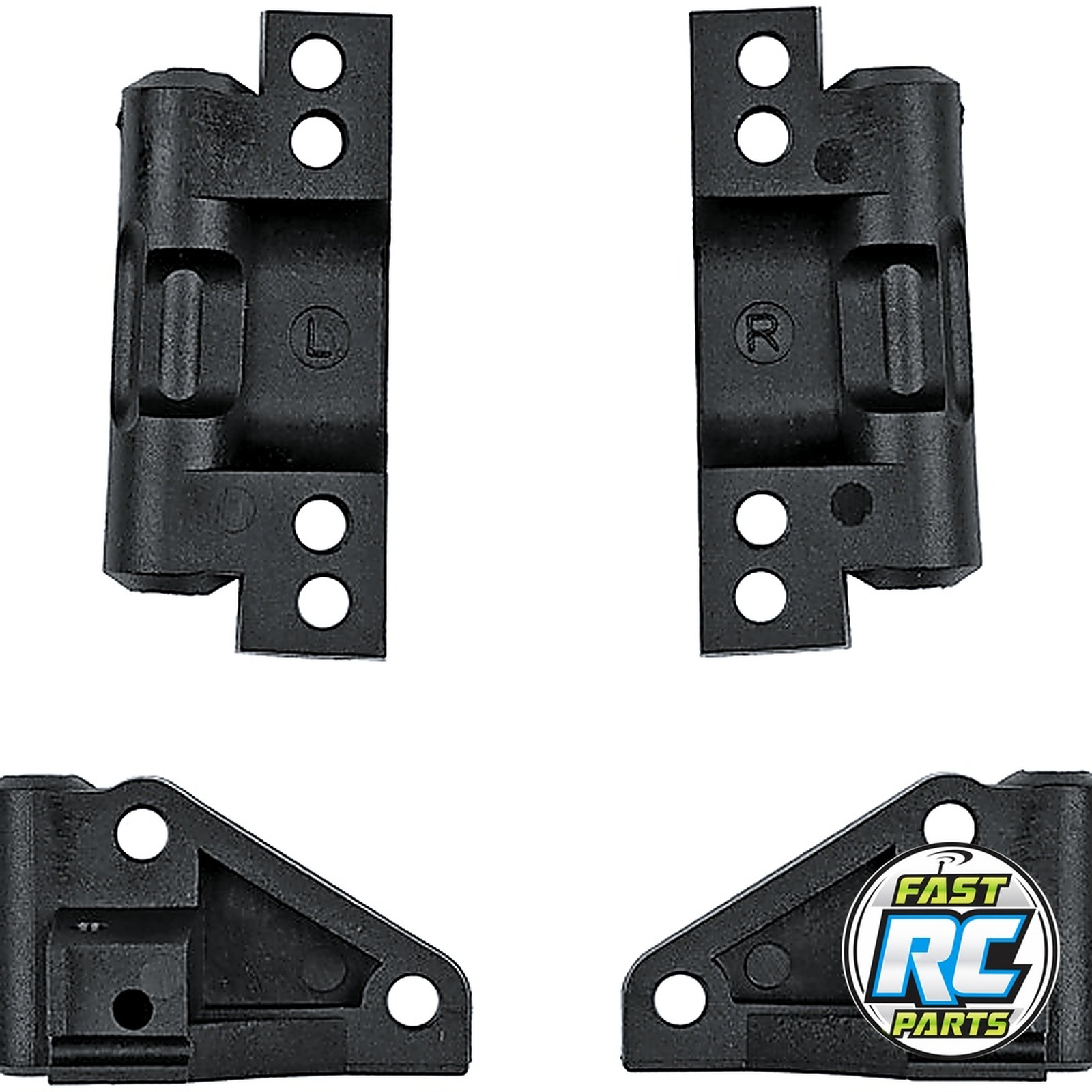 Rc10 Front and Rear Arm Mounts, Black
