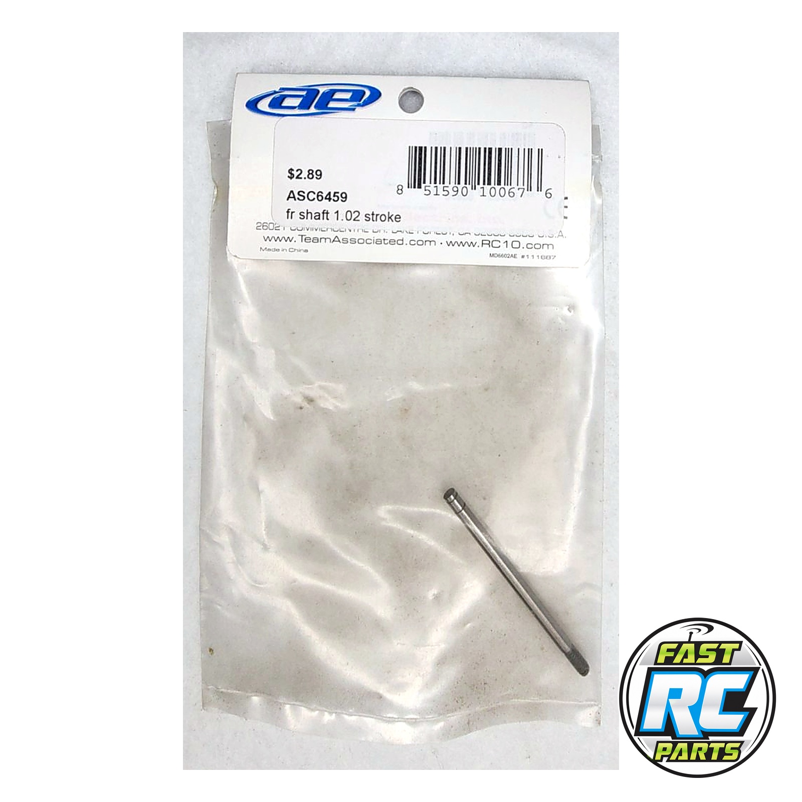 Shock Shaft Front Stroke 1.02