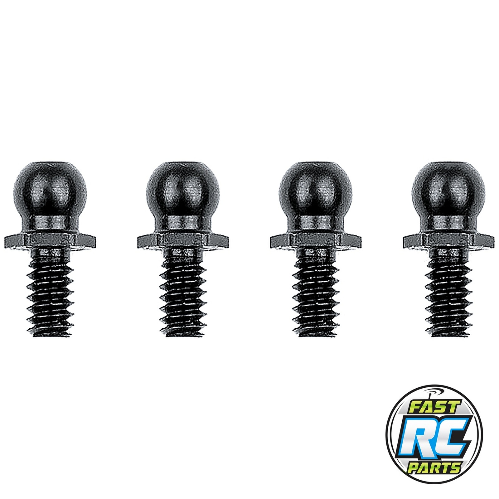 RC10 Ballstuds 5.3mm Short Neck Black