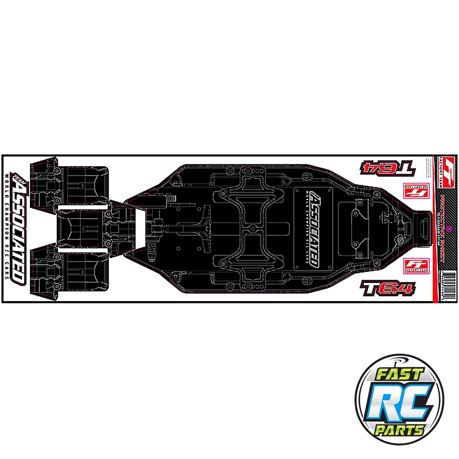 RC10T6.4 FT Chassis Protective Sheet printed