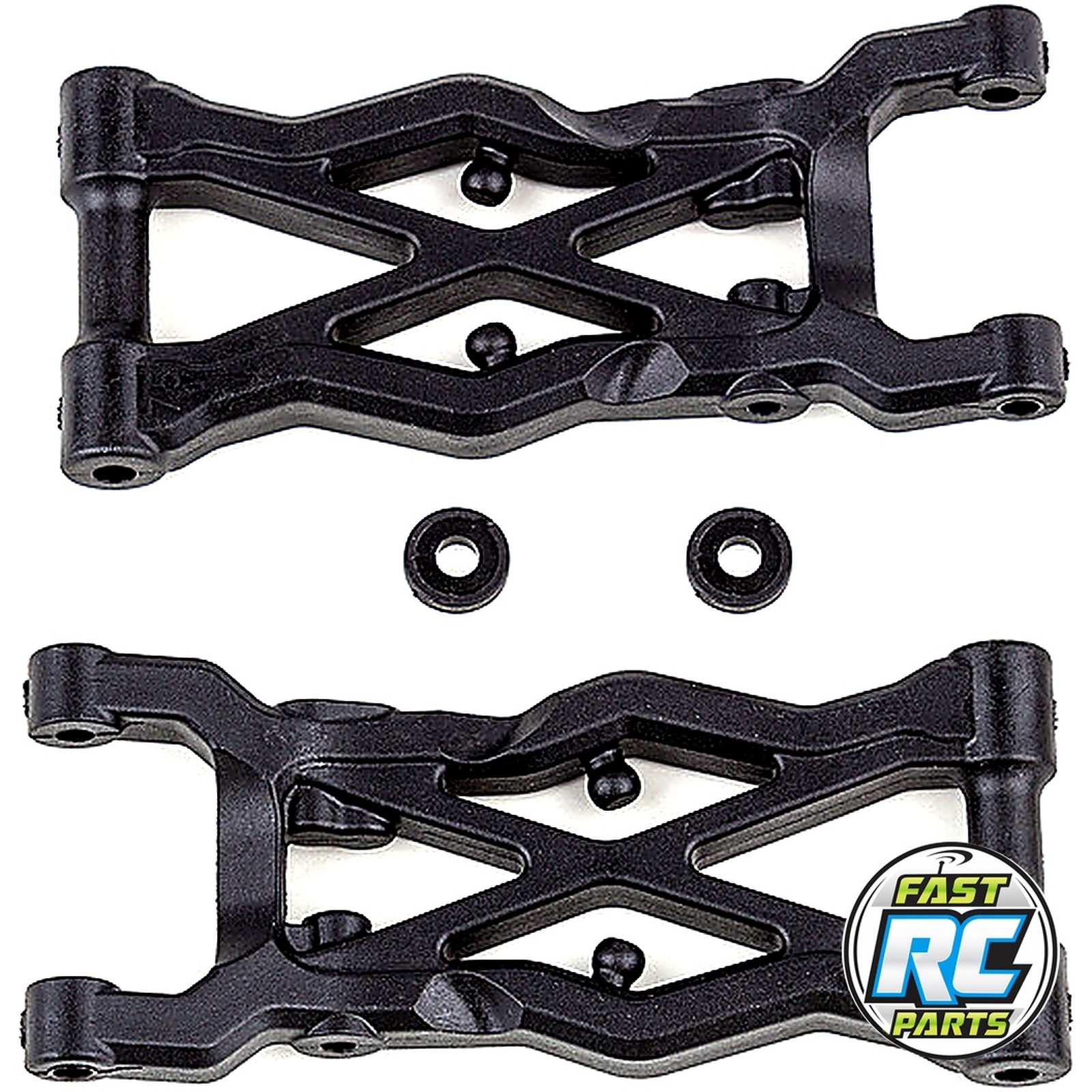 Rear Suspension Arm Hard 75mm Black: RC10B6.2
