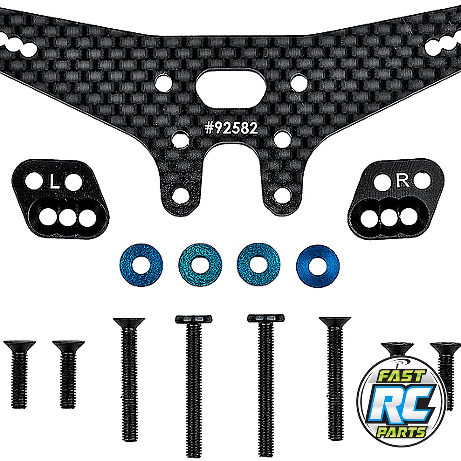 RC10b7.1 Ft Gull Dropper and Rear Shock Tower Conversion Set -2
