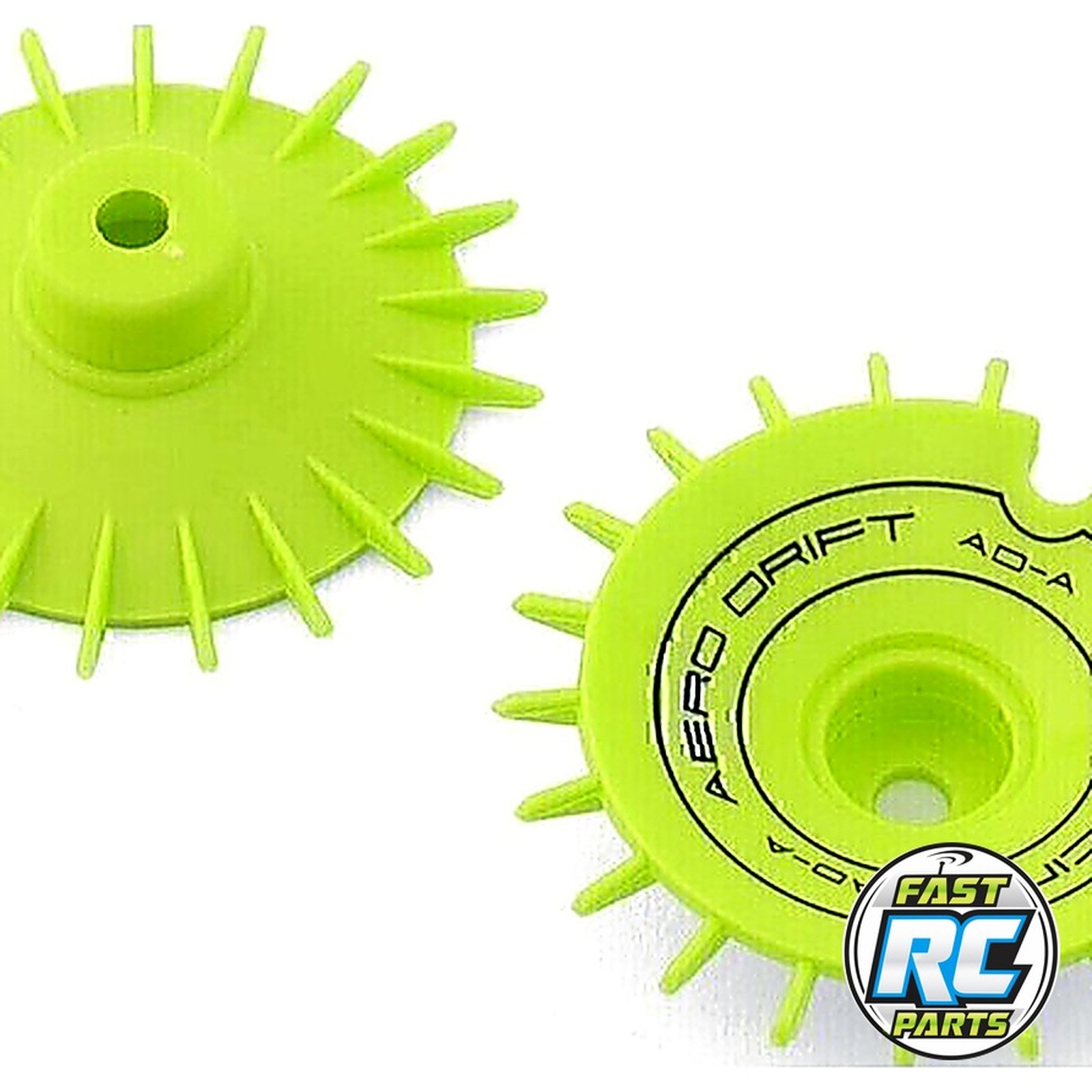 Sloped Aero Drift Wheel Cover (Flu Lime) (2) (Drift Element Whee)