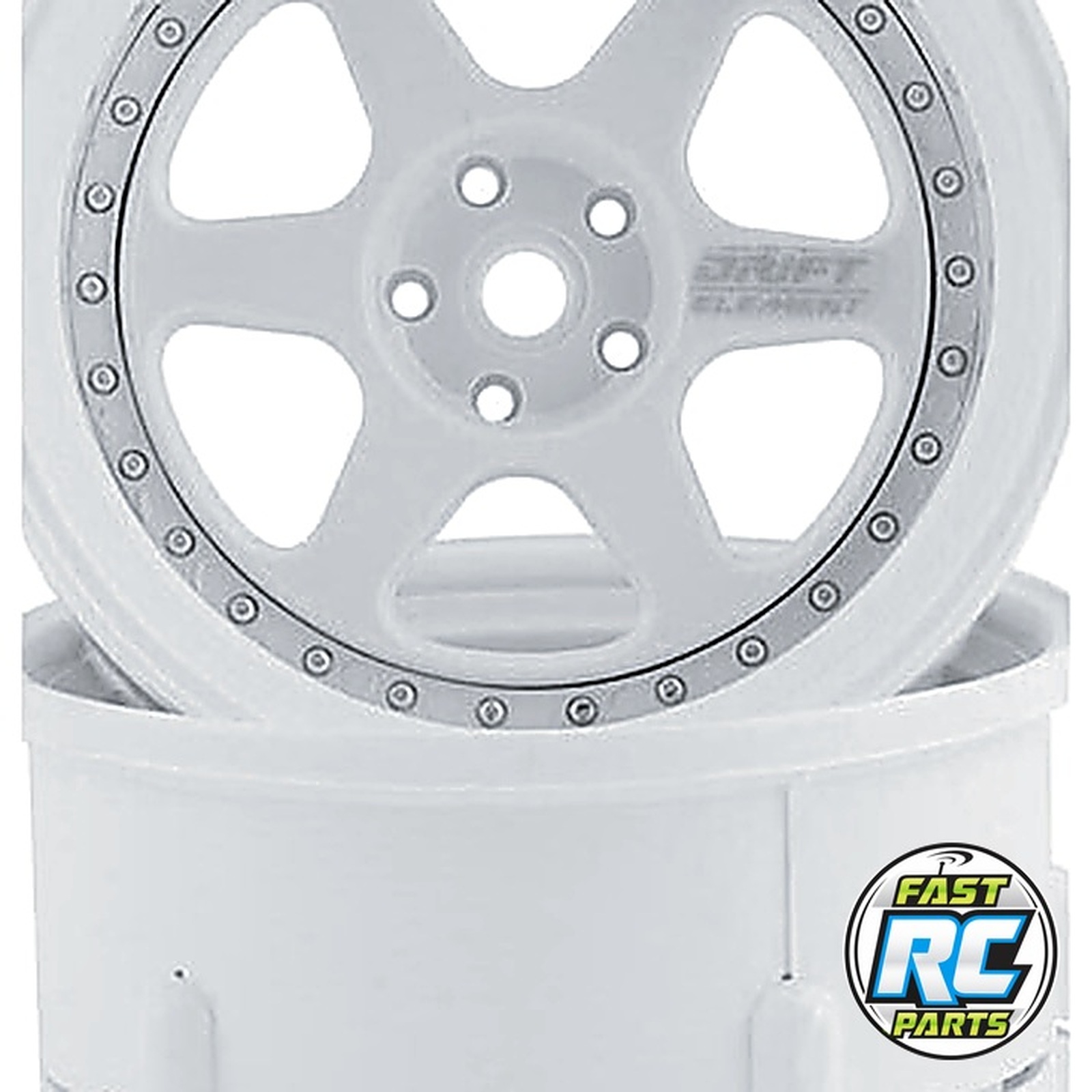 Drift Element 6 Spoke Drift Wheels (Triple White W/Silver Rivets)