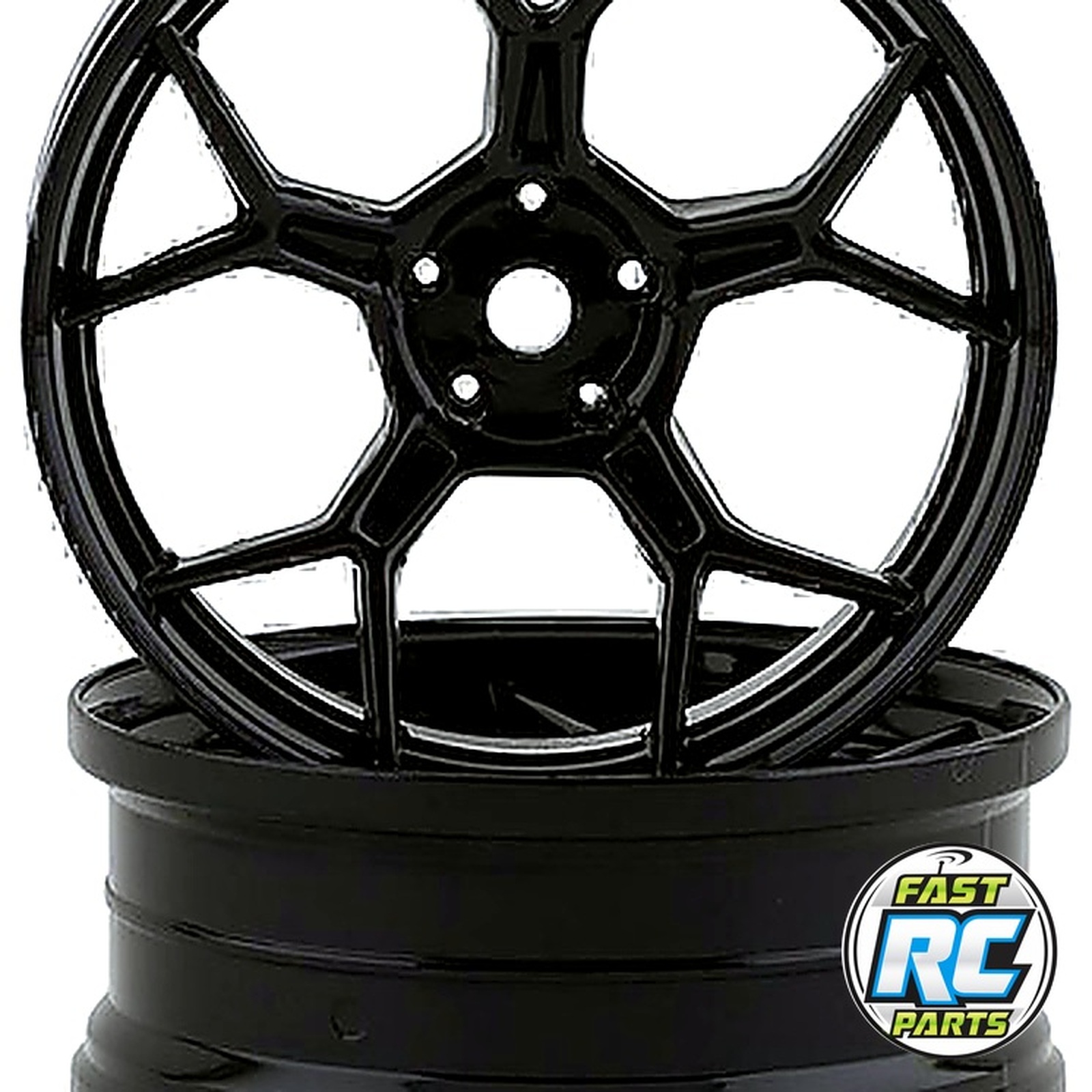 Feathery Split Spoke Drift Rim (Black Hi Gloss) (2) (6mm Offset)