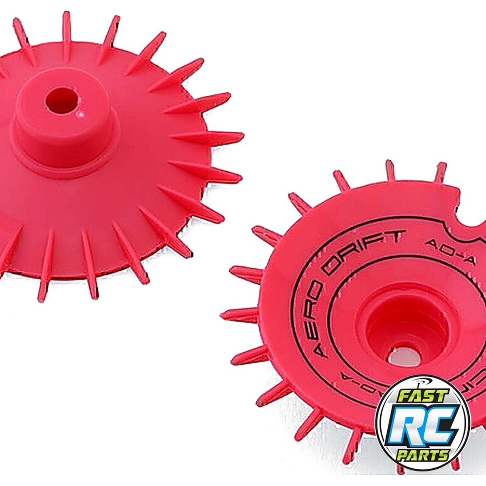 Sloped Aero Drift Wheel Cover (Flu Pink) (2) (Drift Element Whee)