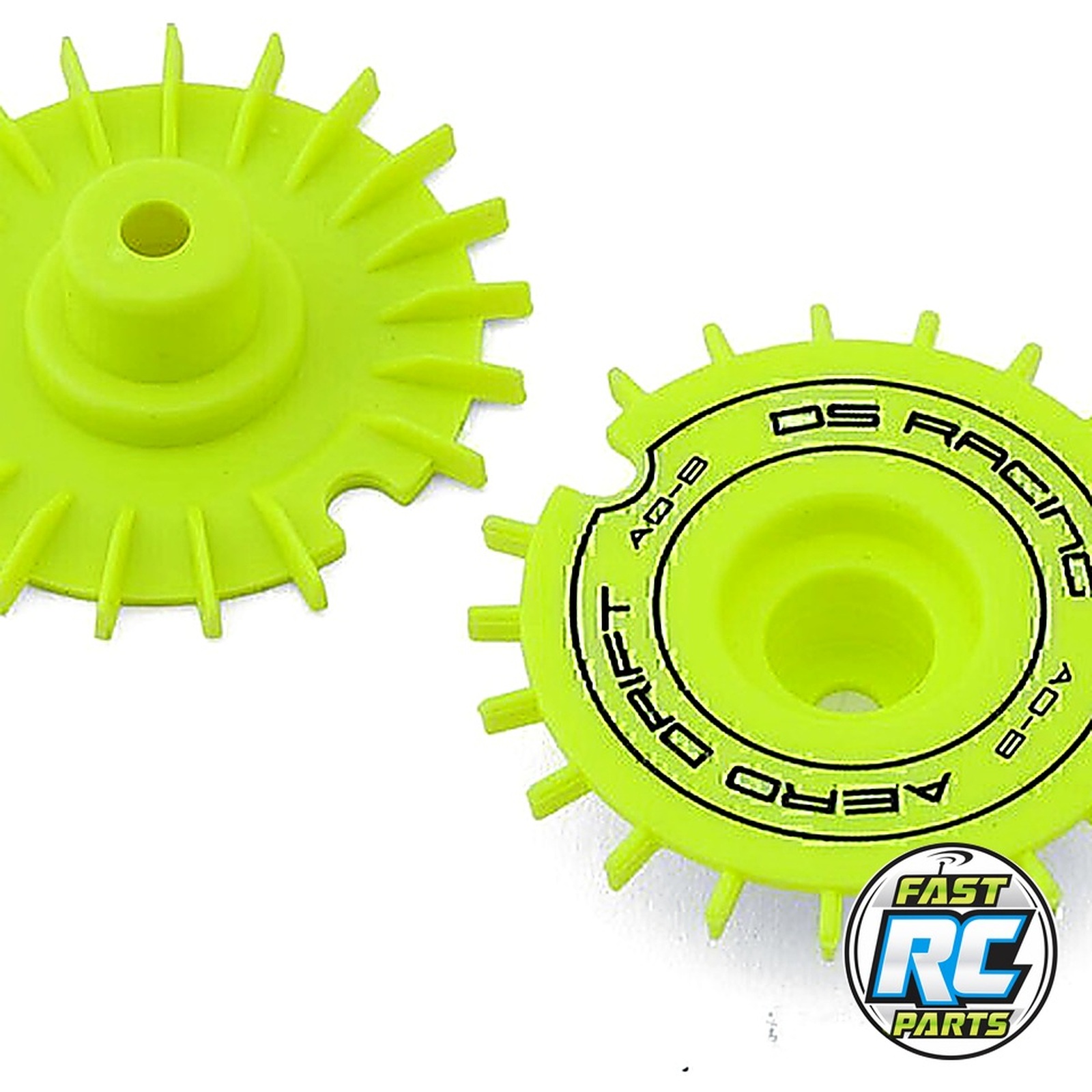 Flat Aero Drift Wheel Cover (Flue Lime) (2) (Drift Element Wheel)