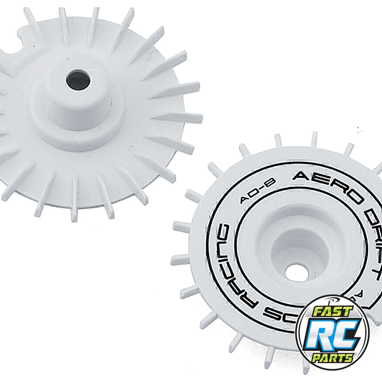 Flat Aero Drift Wheel Cover (White) (2) (Drift Element Wheel)