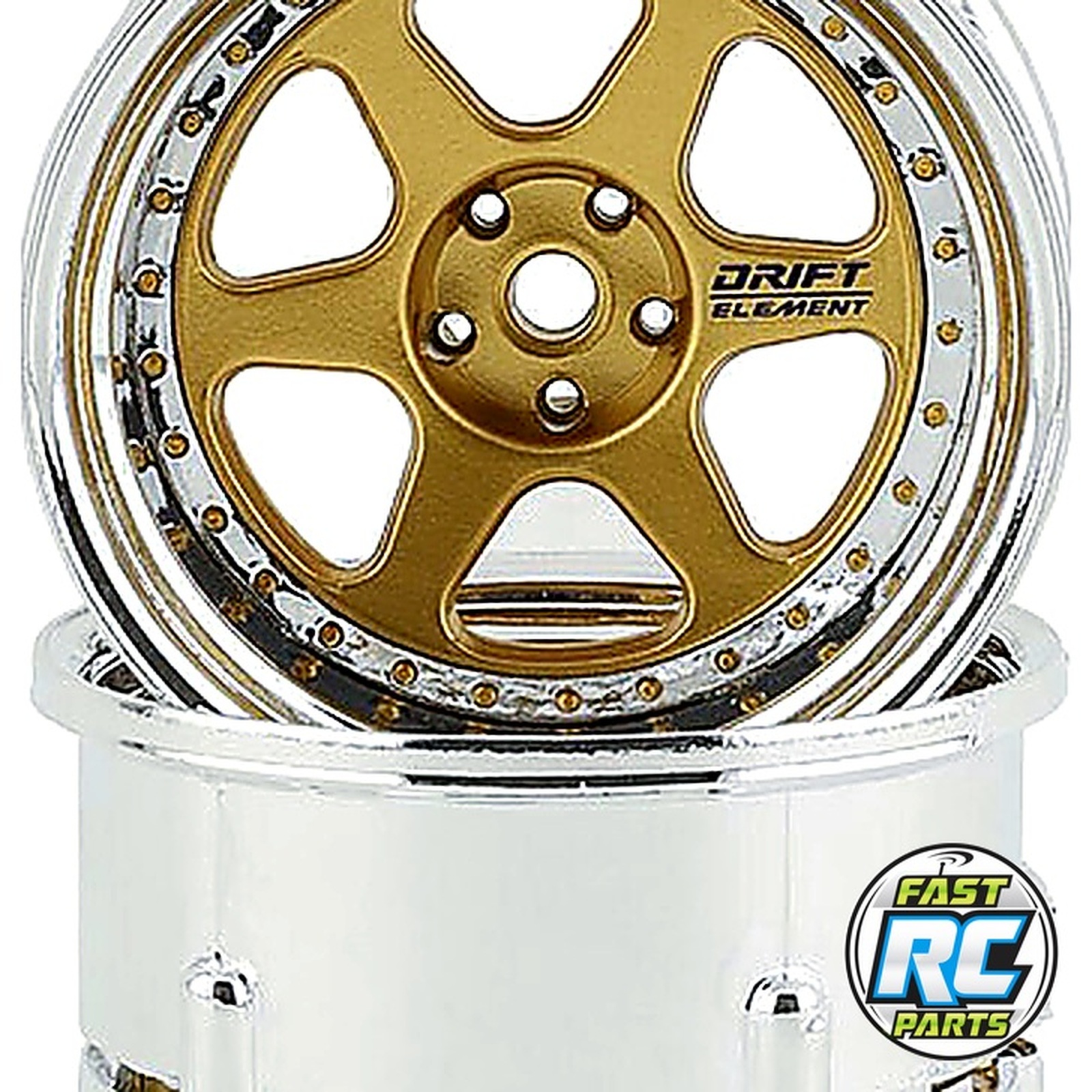 Drift Element 6 Spoke Drift Wheels (Gunmetal Chrome)