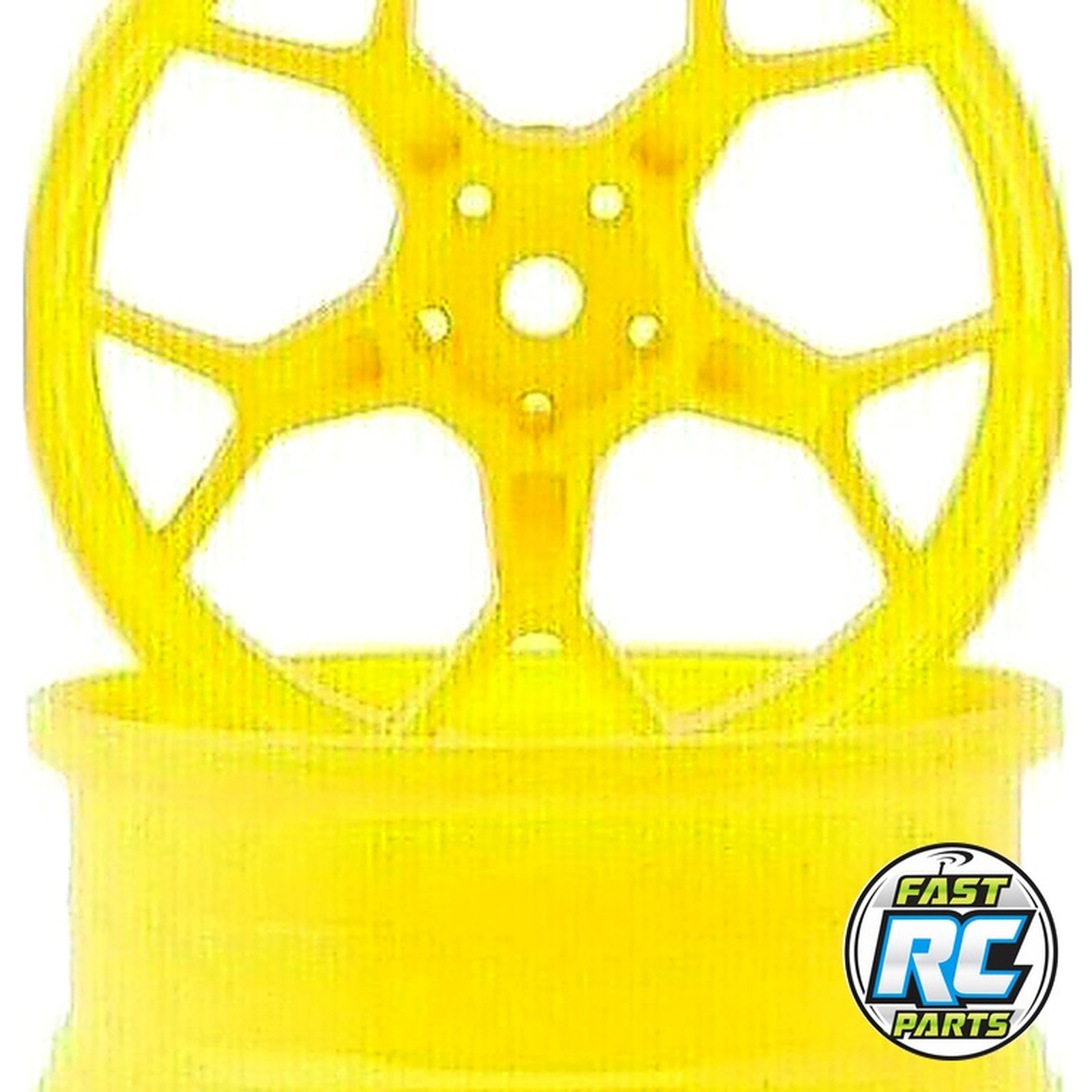 Feathery Split Spoke Drift Wheels (Flu Yellow) (2) (8mm Offset)