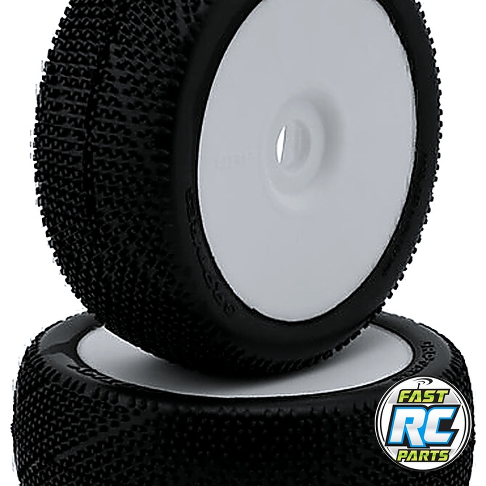Triky Pre-Mounted 1/8 Buggy Tires (White) (2) (S35 - Soft)