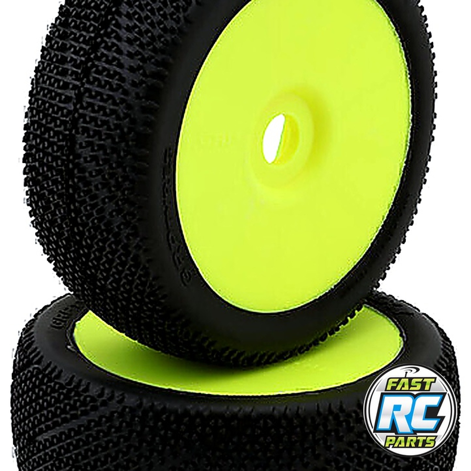 Triky Pre-Mounted 1/8 Buggy Tires (Yellow) (2) (N35 - Soft)