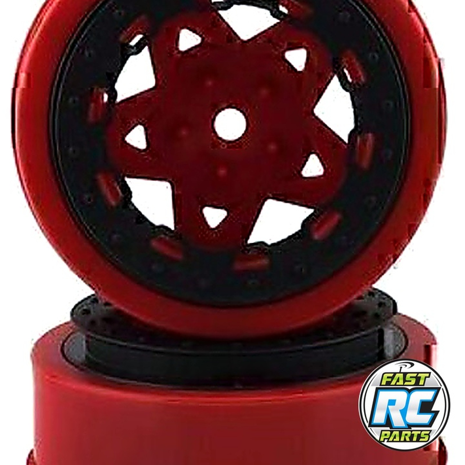 Tremor Slash Narrow Front Wheel - Red Wheel / Black Beadlock -