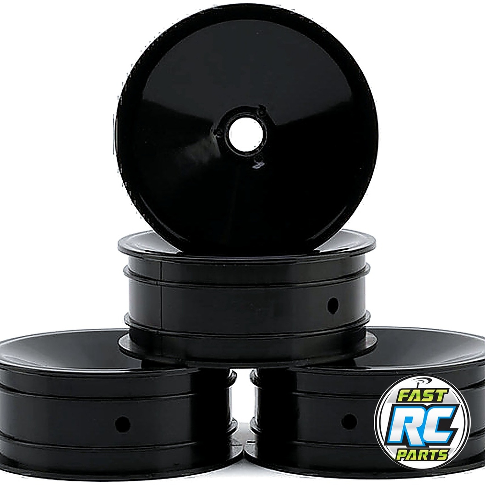 RC10 Mono 2.2 Bearing Front Wheels (Black) (4)