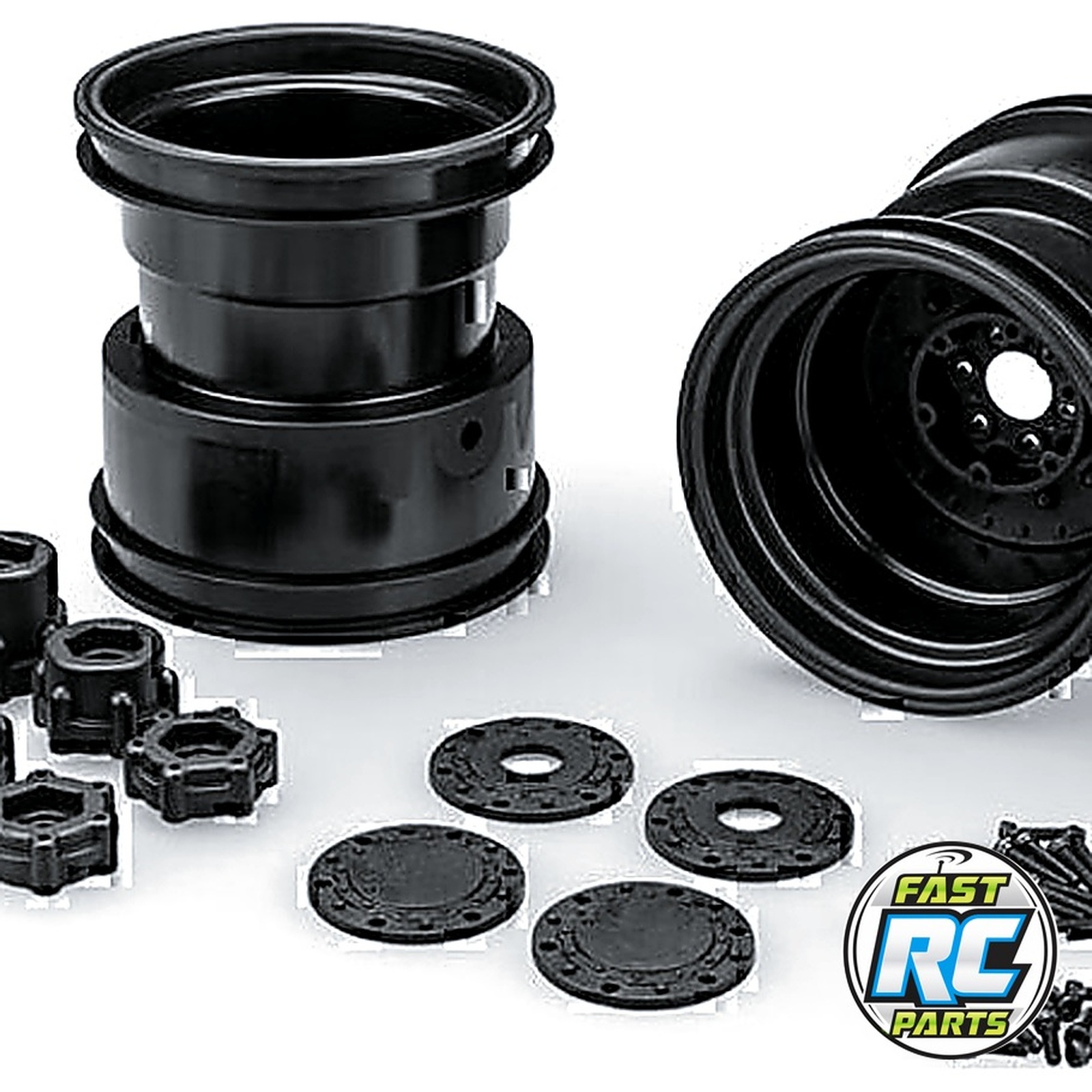 Tribute 73's - 3.2 x 3.6 Monster Truck wheel w/ adaptors black 2