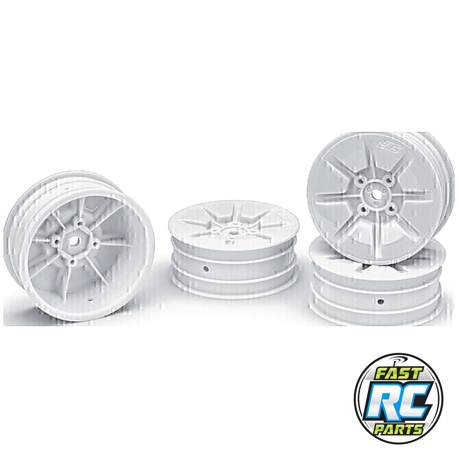 Pioneer - RC10b7/RC10b7d 2.2 2WD Buggy Front Wheel White - 4pc I