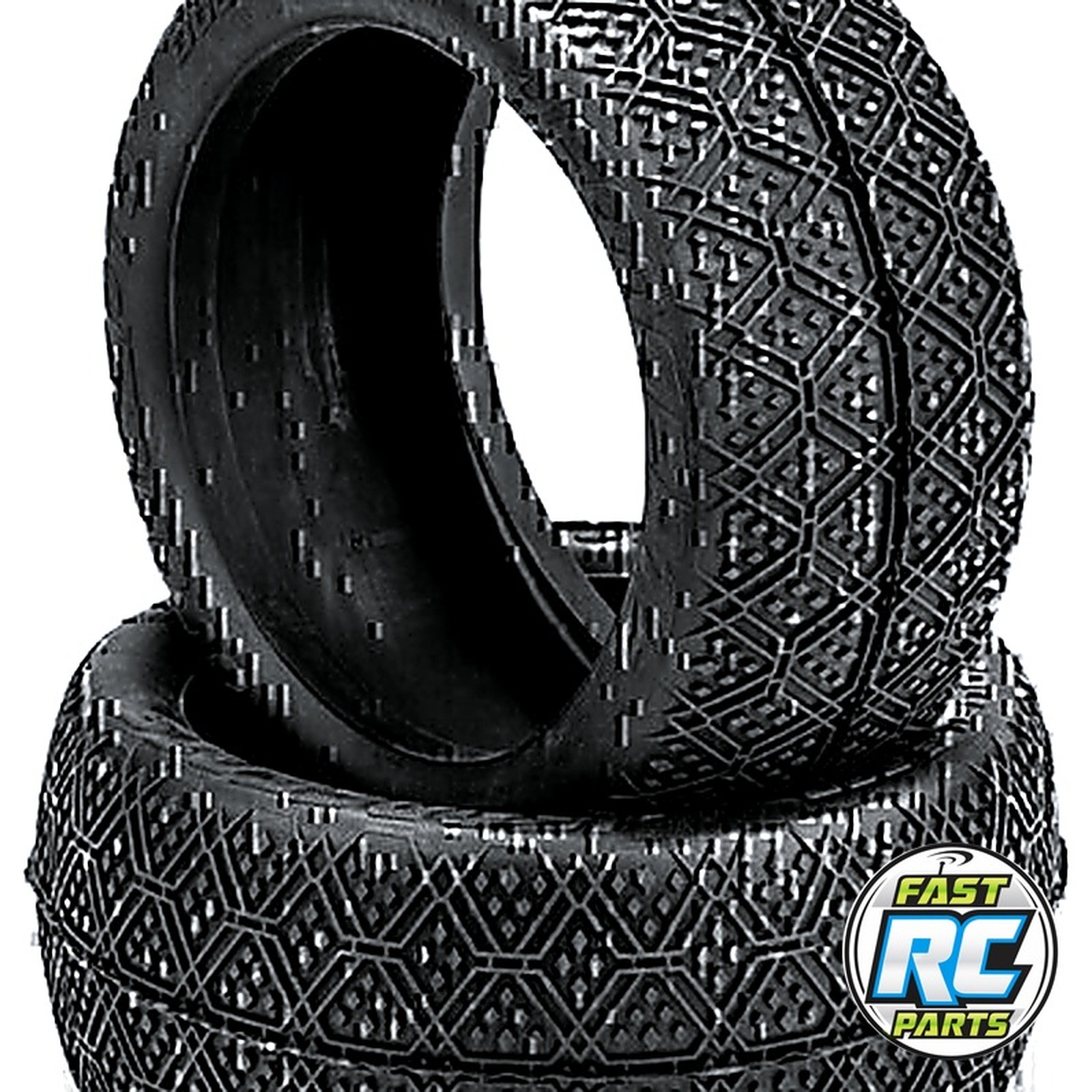 Double Bar Silver Compound Tire Fits 4.0 1/8th Truck Wheel