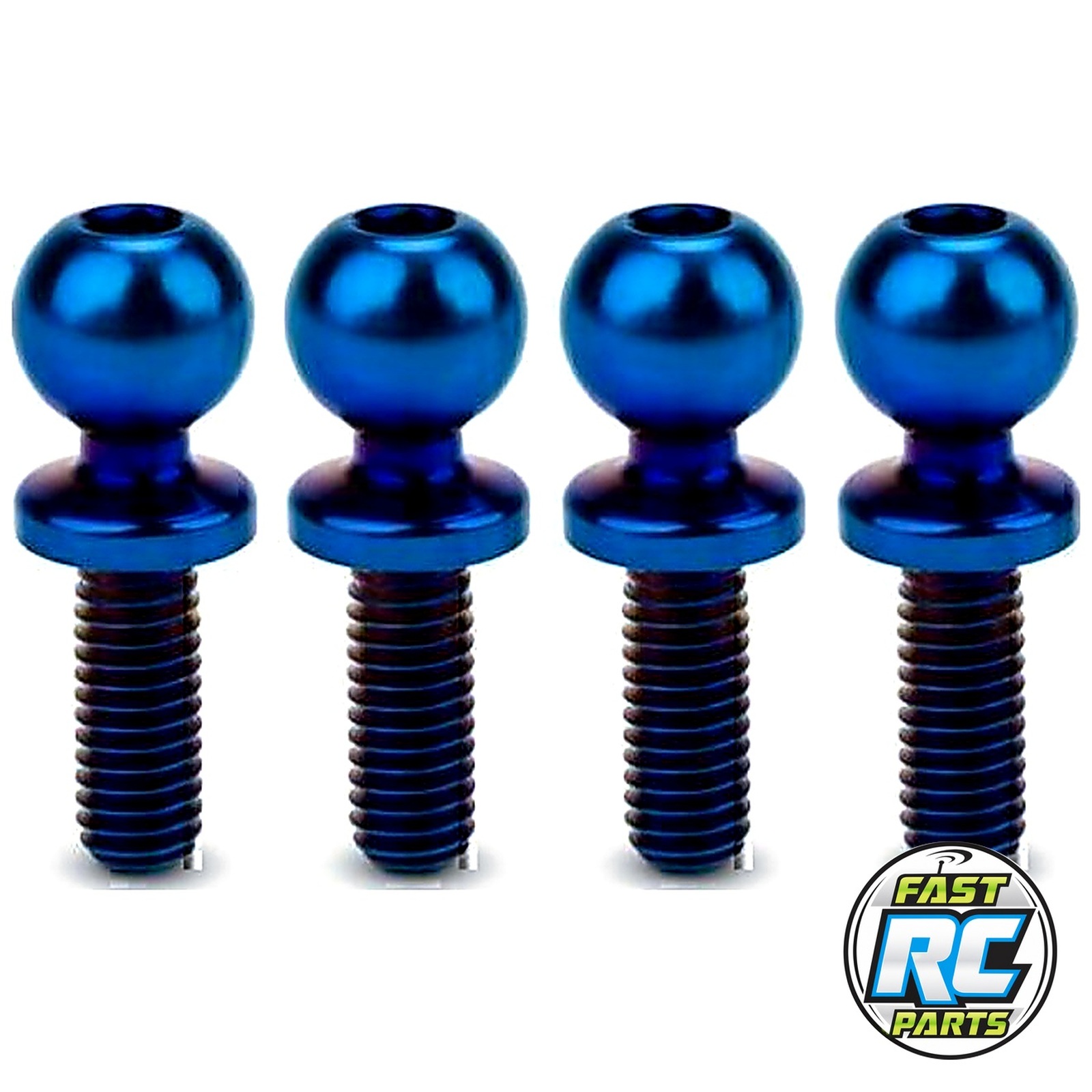 Jci 5.5 X 8mm Revolved Titanium Ball-Stud Burnt Blue 4pc Fit