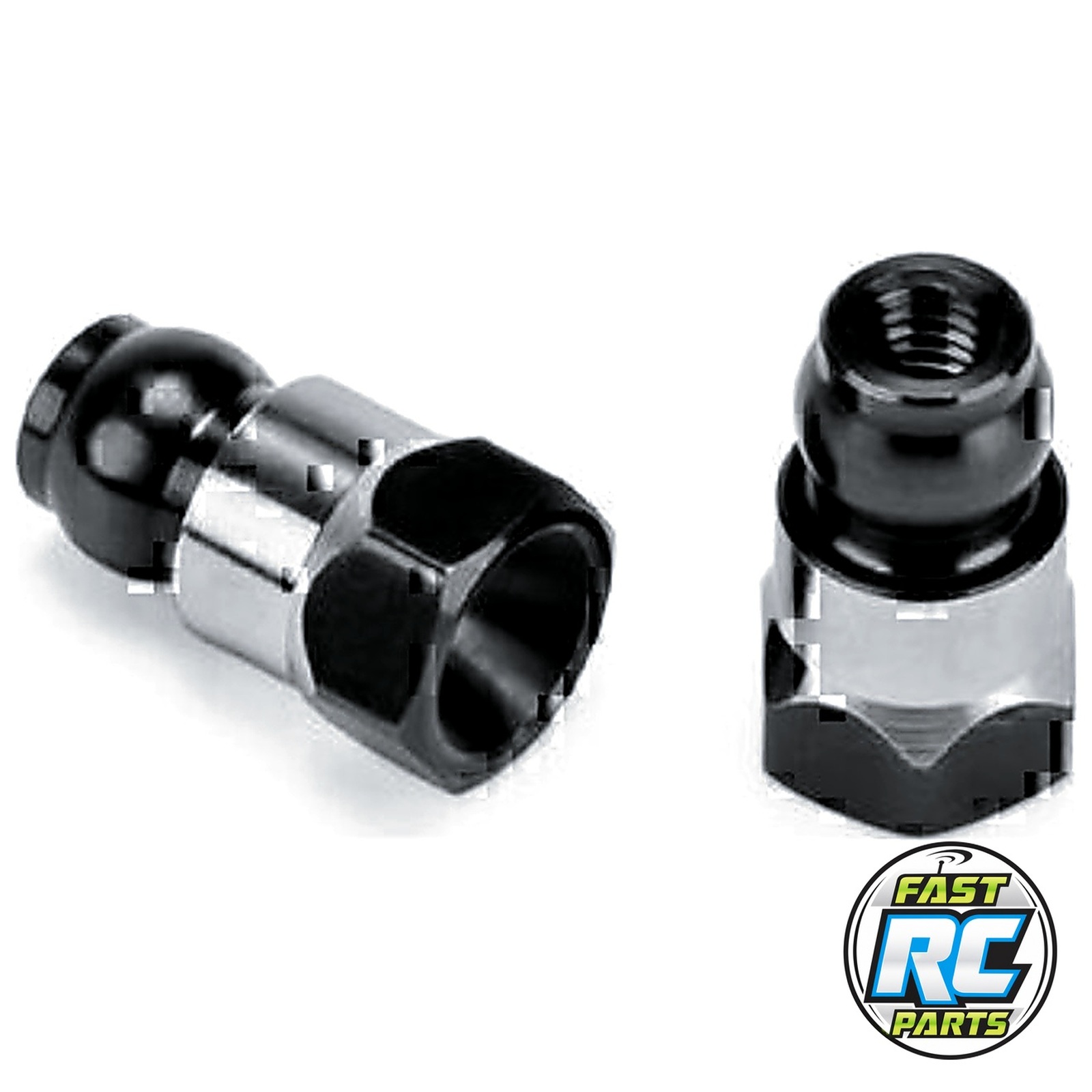 RC10b7 Fin Titanium Rear Stand-Off Stealth Black 10mm for RC1