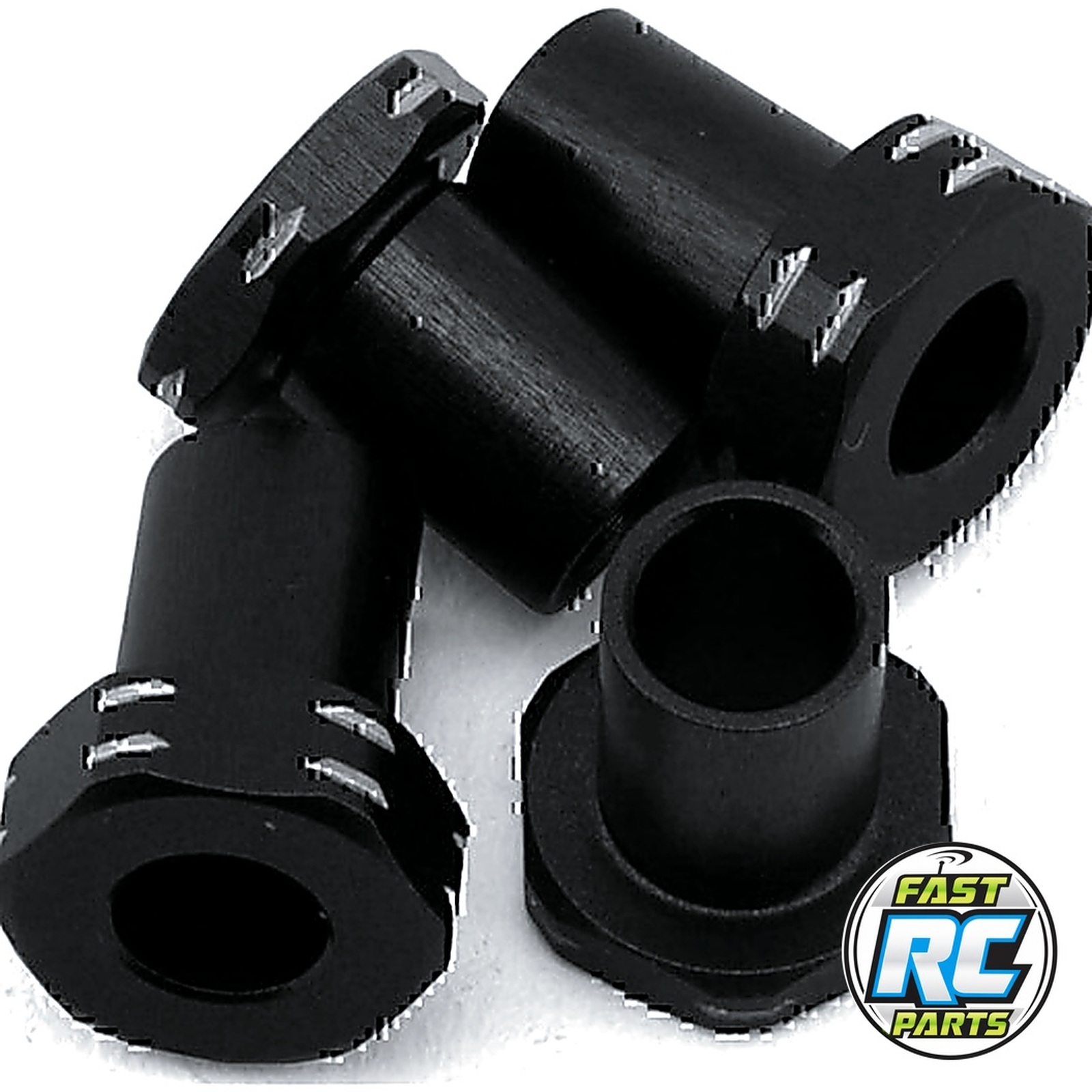 RC10b7 Aluminum Caster Hat Bushings 4pc Black Fits RC10b7 / R
