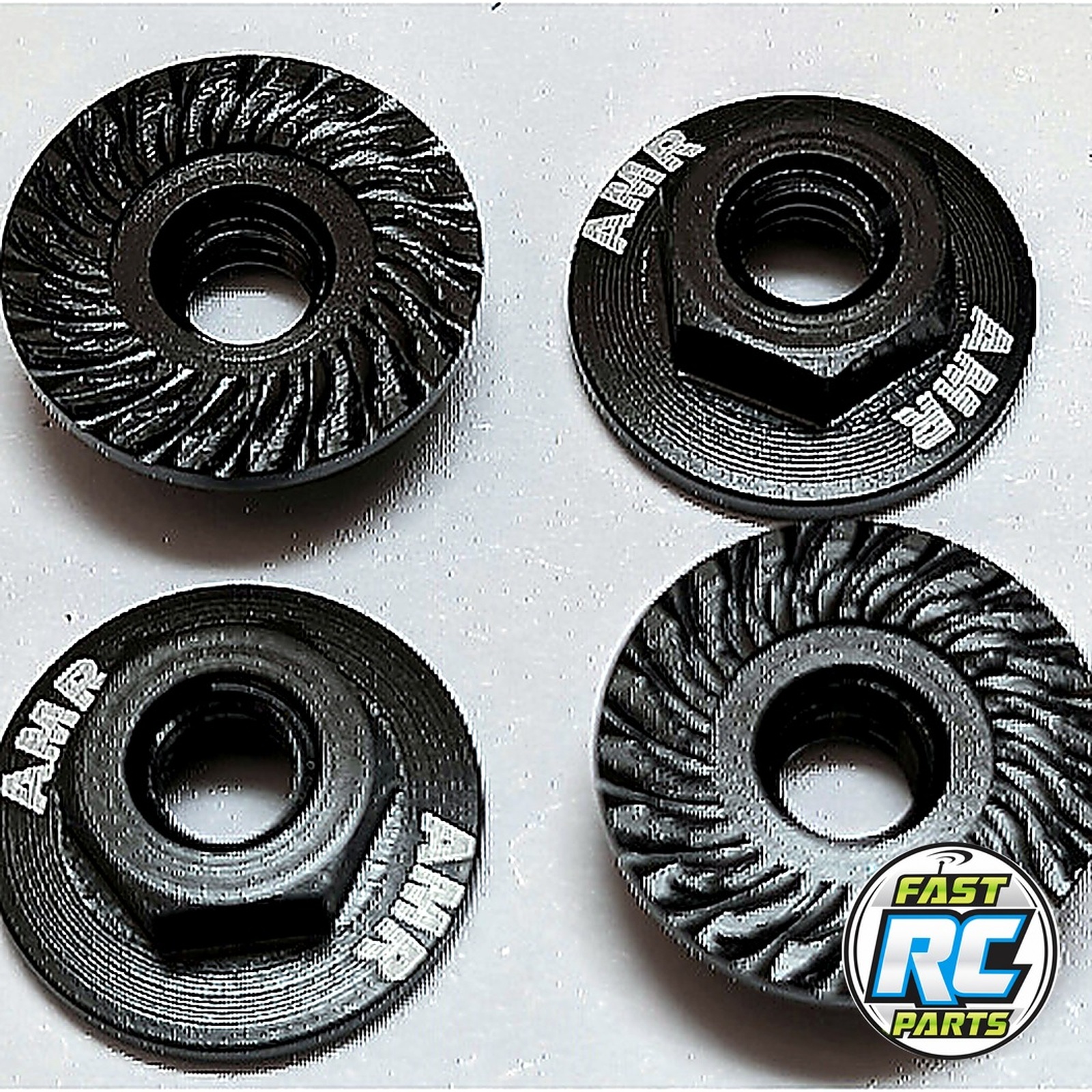 M4 Aluminum serrated flange nut Black (4)
