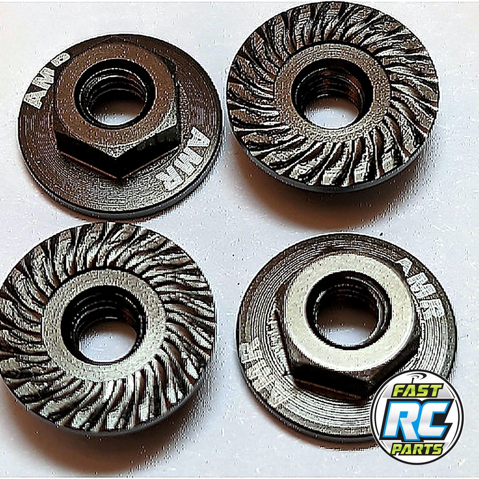 M4 Large Aluminum Serrated Flange Nut (4 Pieces)