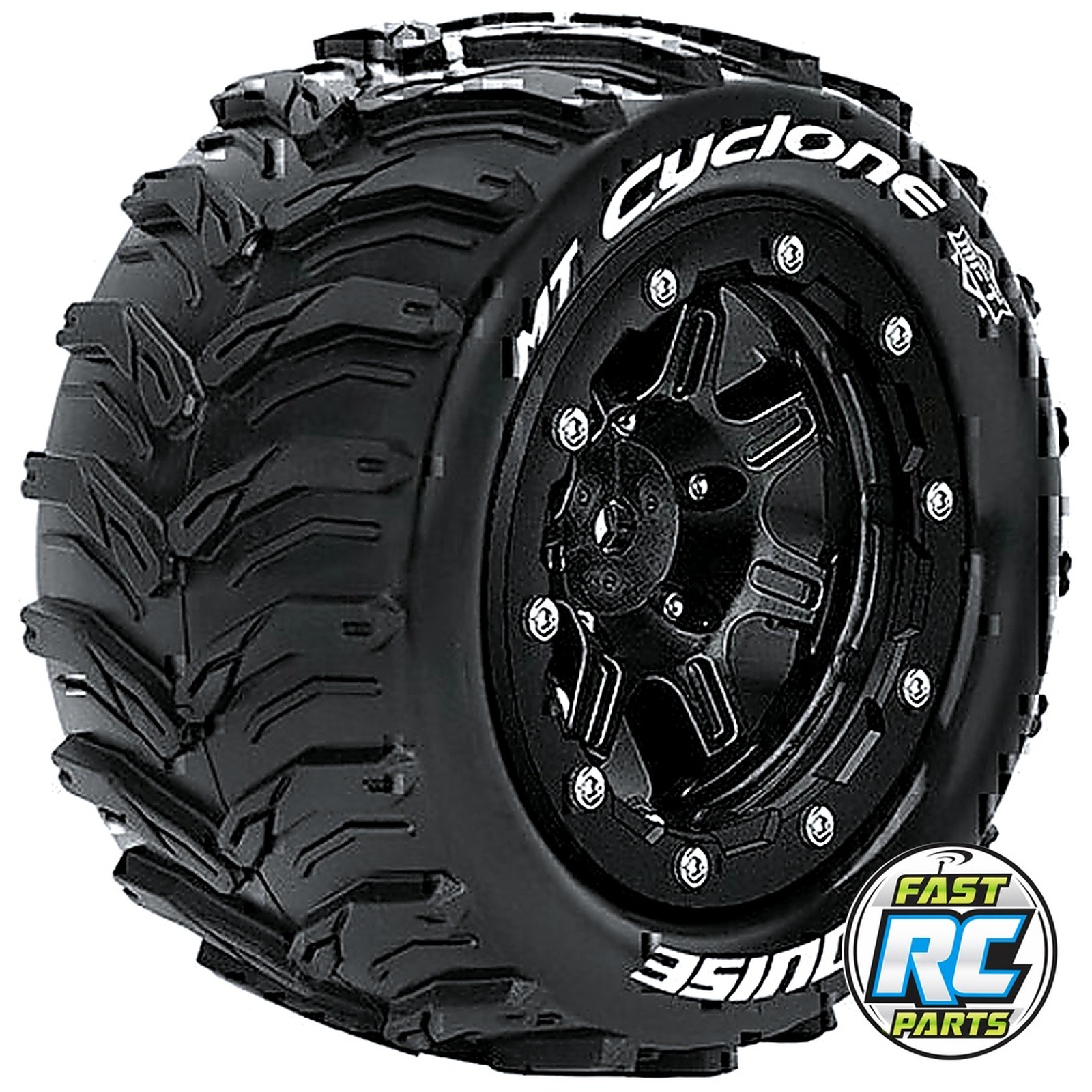 Mft Mt-Cyclone 1:10 Monster Truck Tires 1/2 Offset 17mm Hex(2)