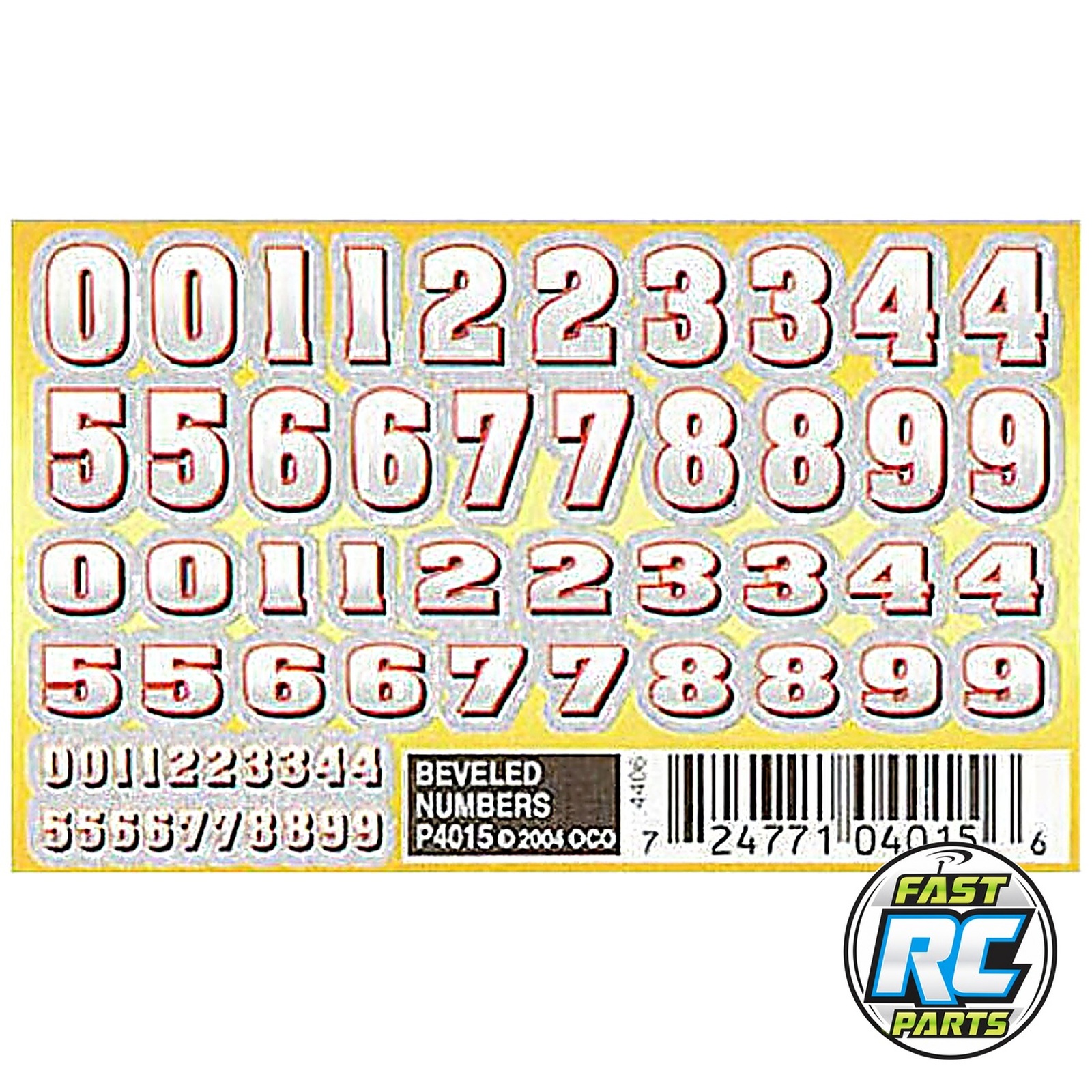 Dry Transfer Decals Beveled Numbers