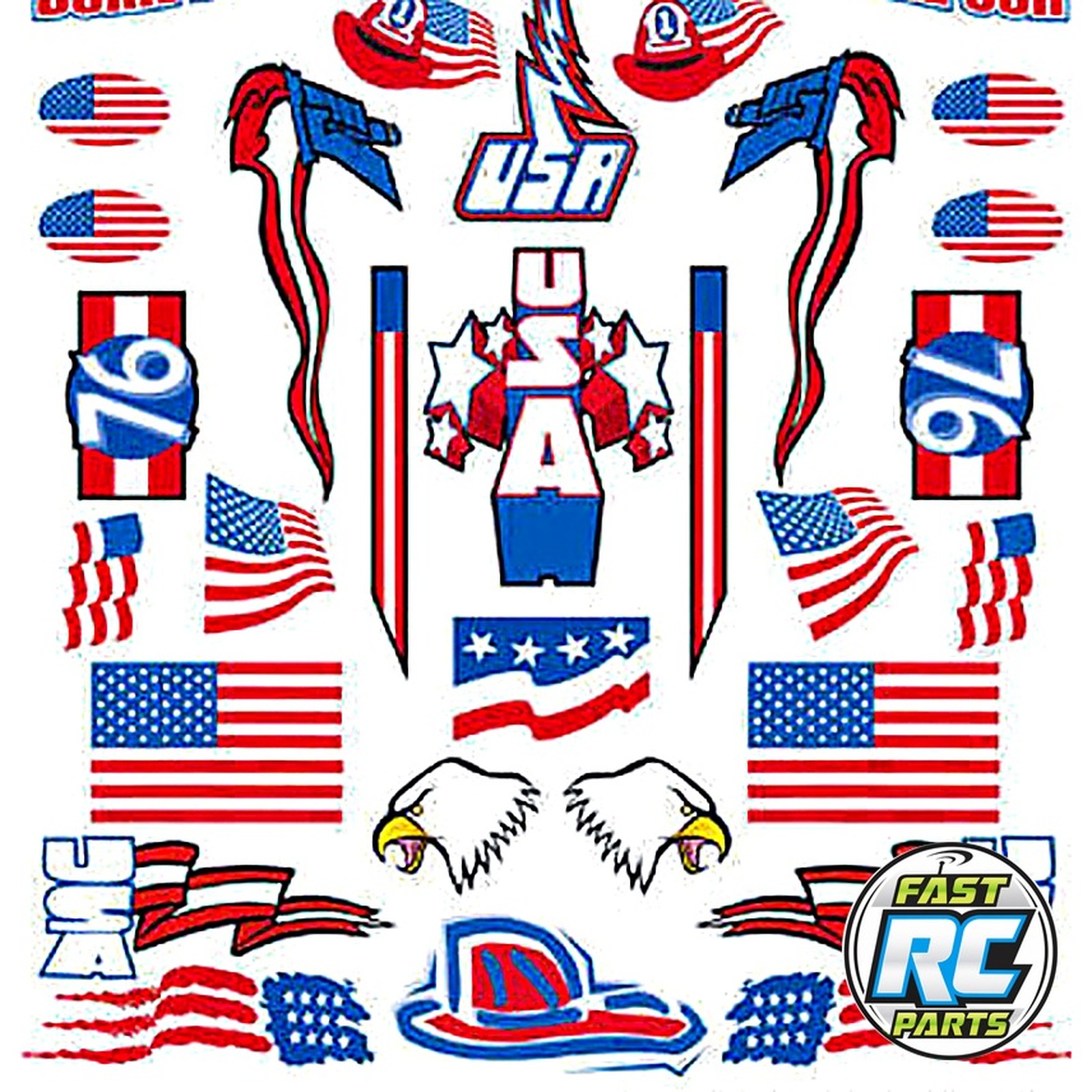 Stick-On Decals Born in the USA