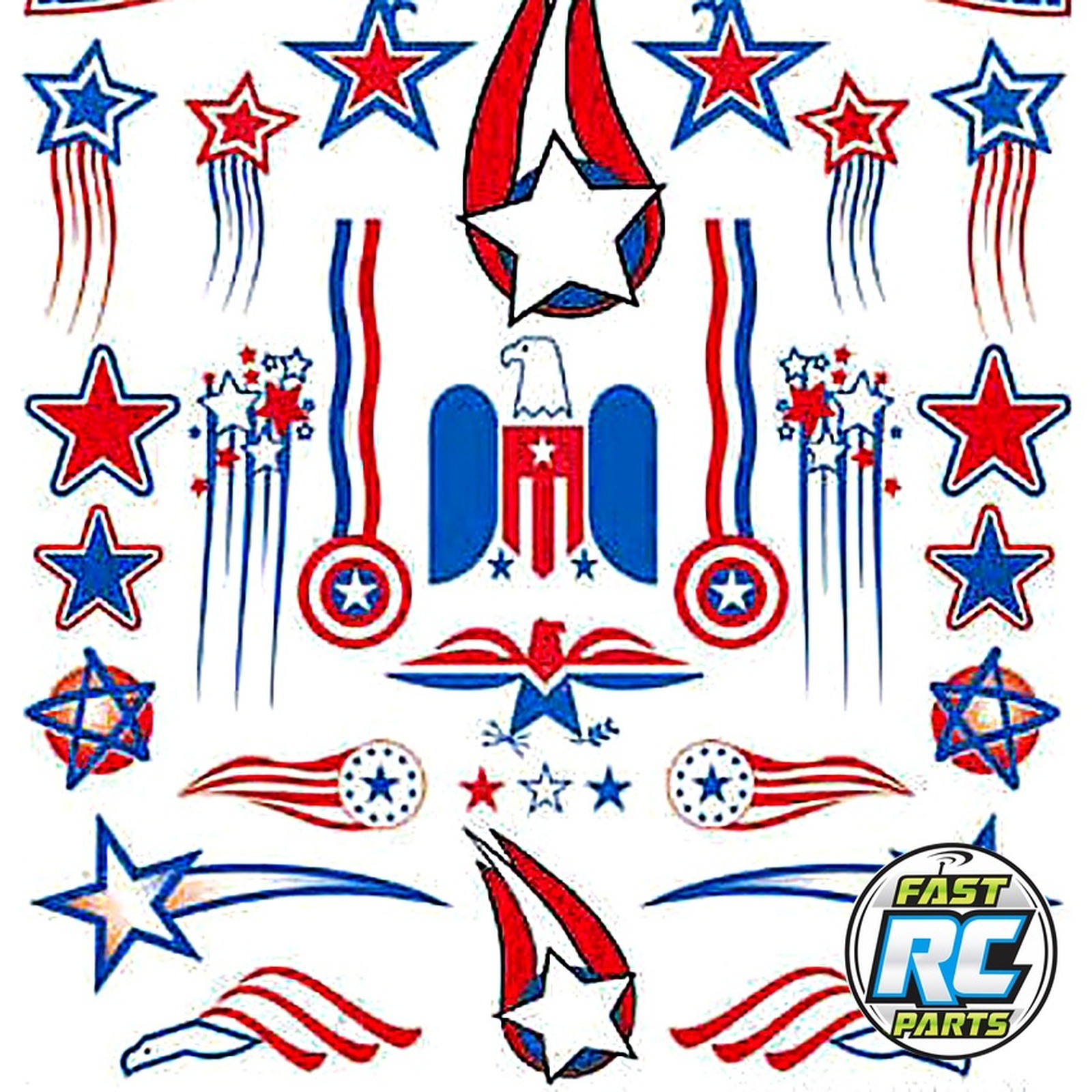 Stick-On Decals Stars & Stripes