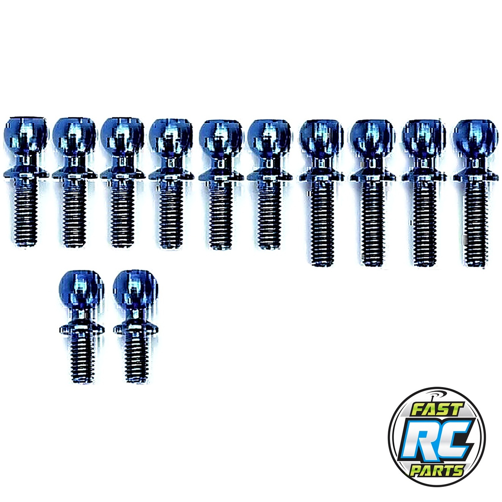 R1WURKS (B7 Series) Turnbuckle Ball Stud Set Titan Blue 12 piece