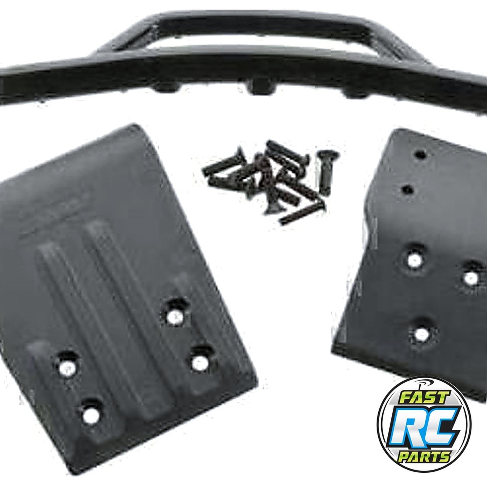 Front Bumper/Skid Plate Black: Slash 4x4