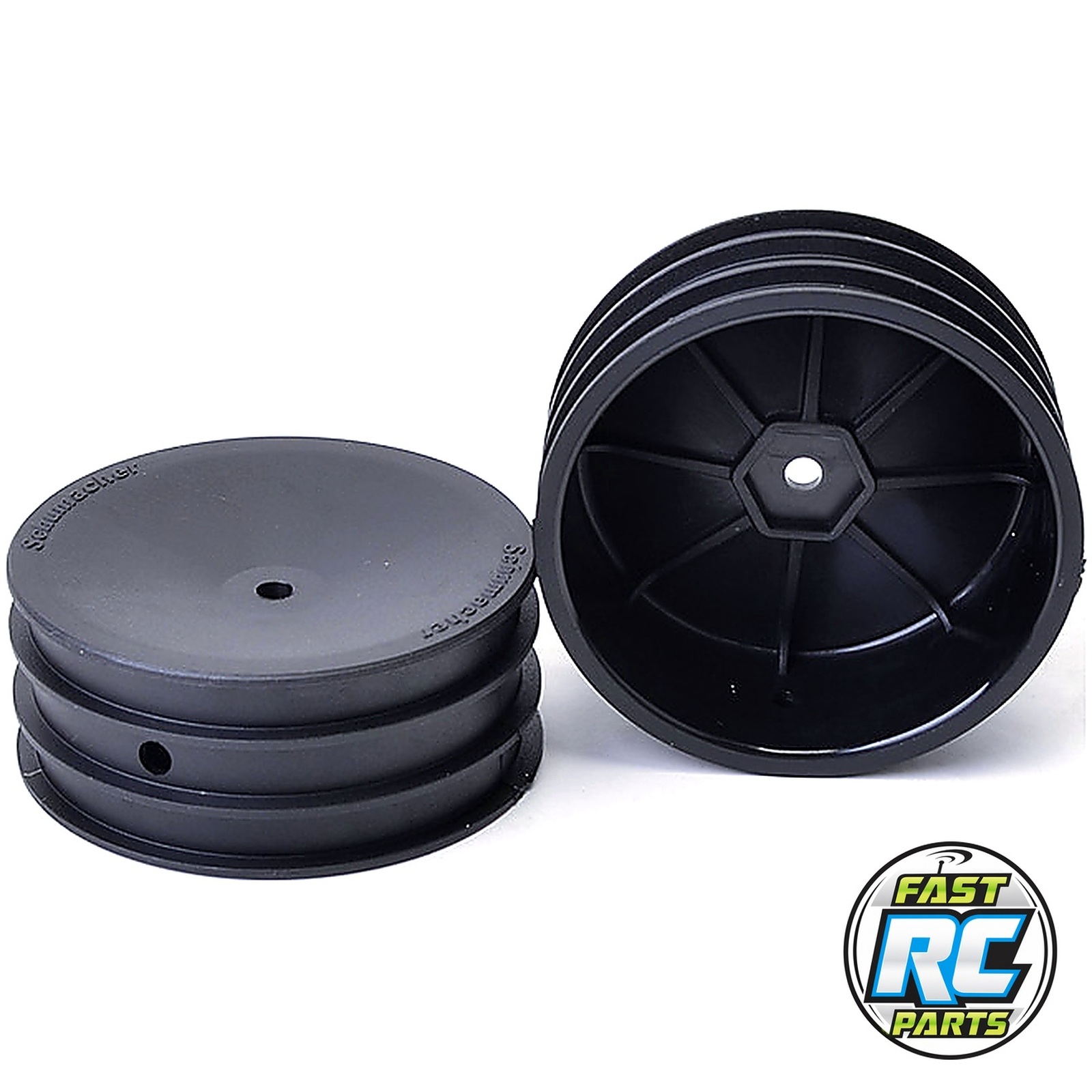 Wheel; Hex Front - Black - 2WD - pr