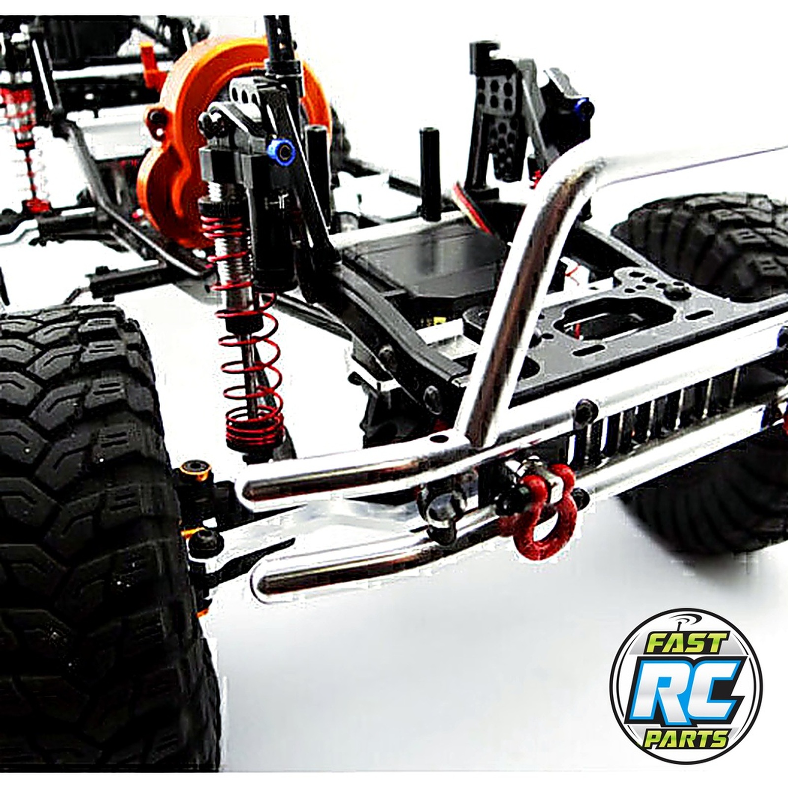Tubular Front Bumper with Winch & Light Mount.