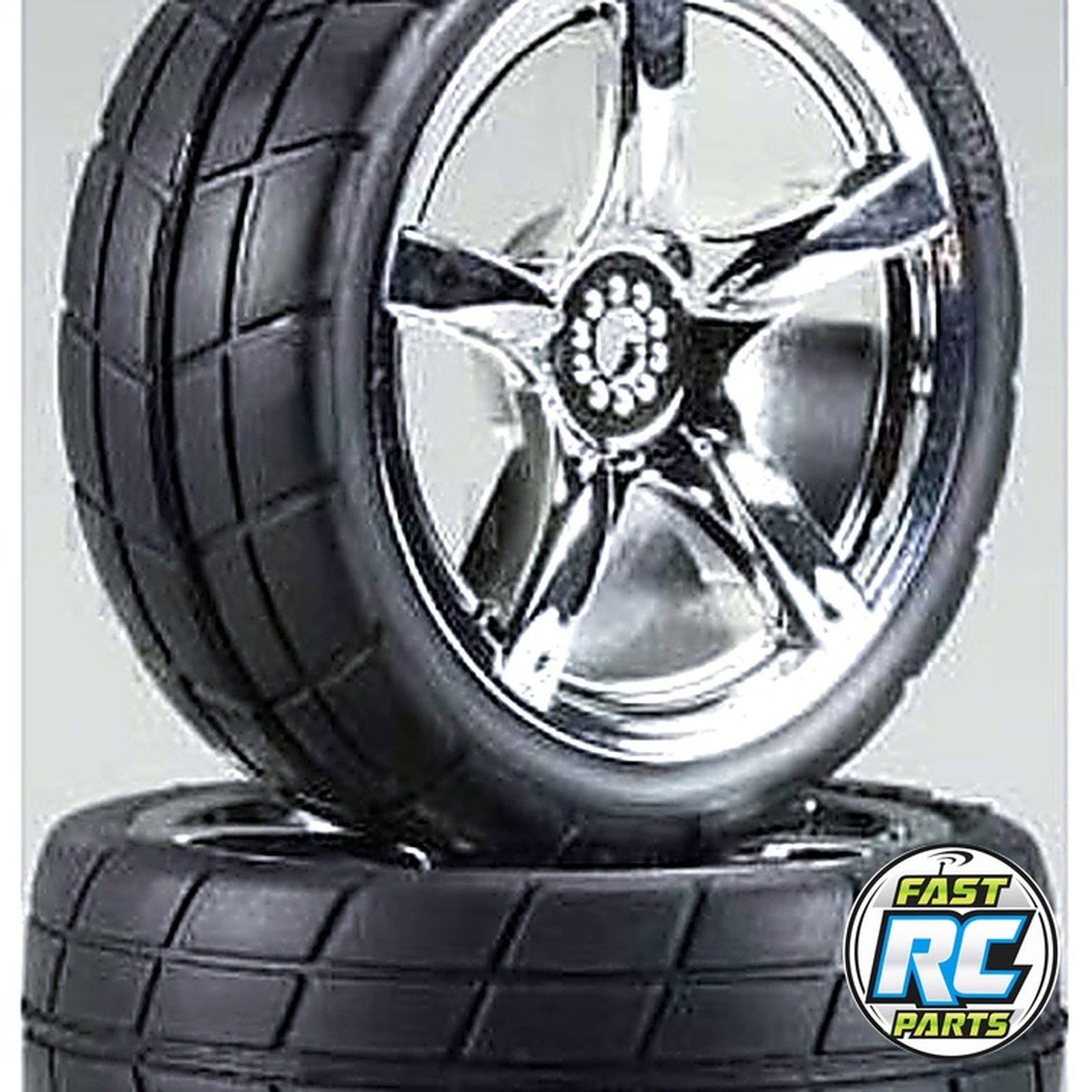 5-Spoke Metal Plated Wheels W/Cemntd Radial Tires(2)