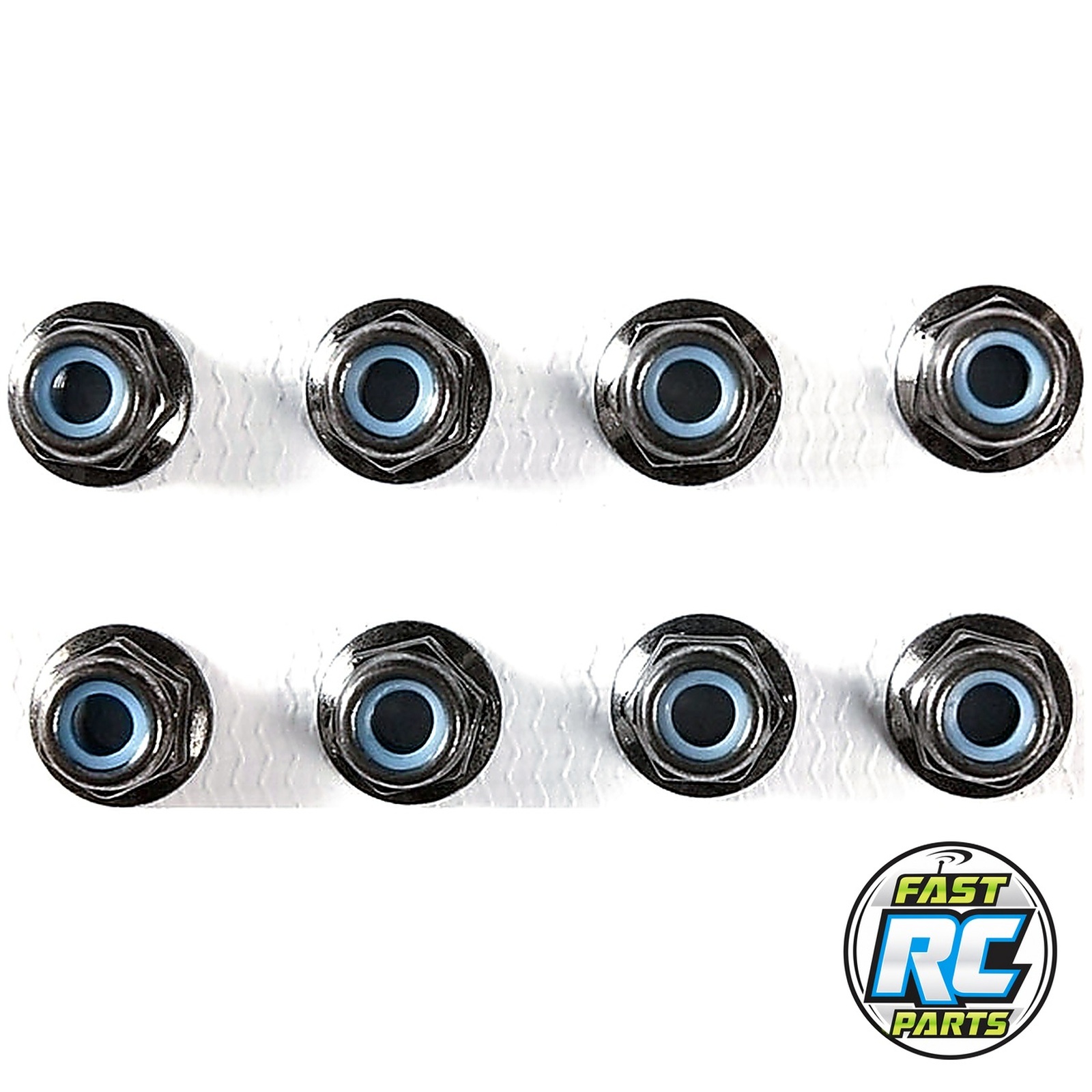 4mm Flange Lock Nut Black / 8p