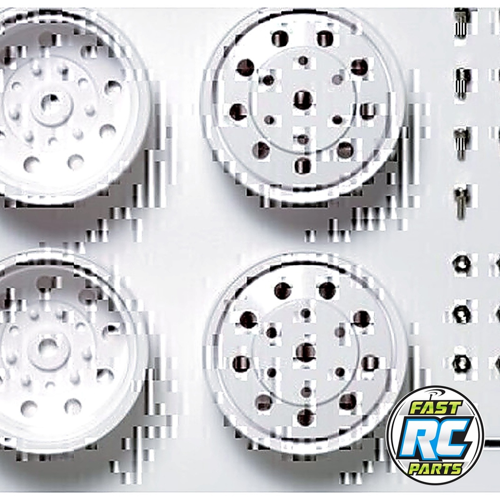 Rear Wheels 22mm White (2)