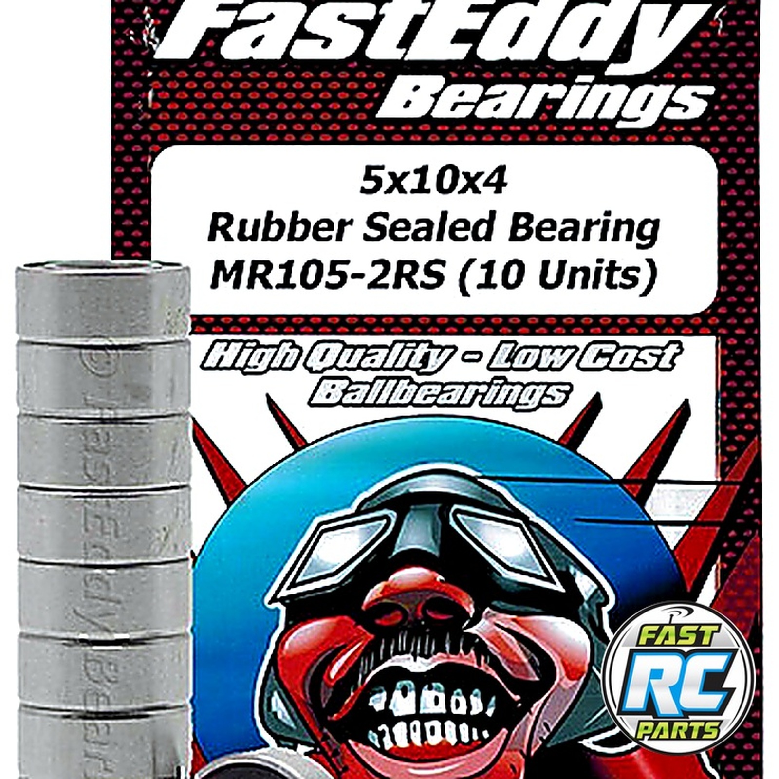 5x10x4 Rubber Sealed Bearing MR105-2RS 10 Units