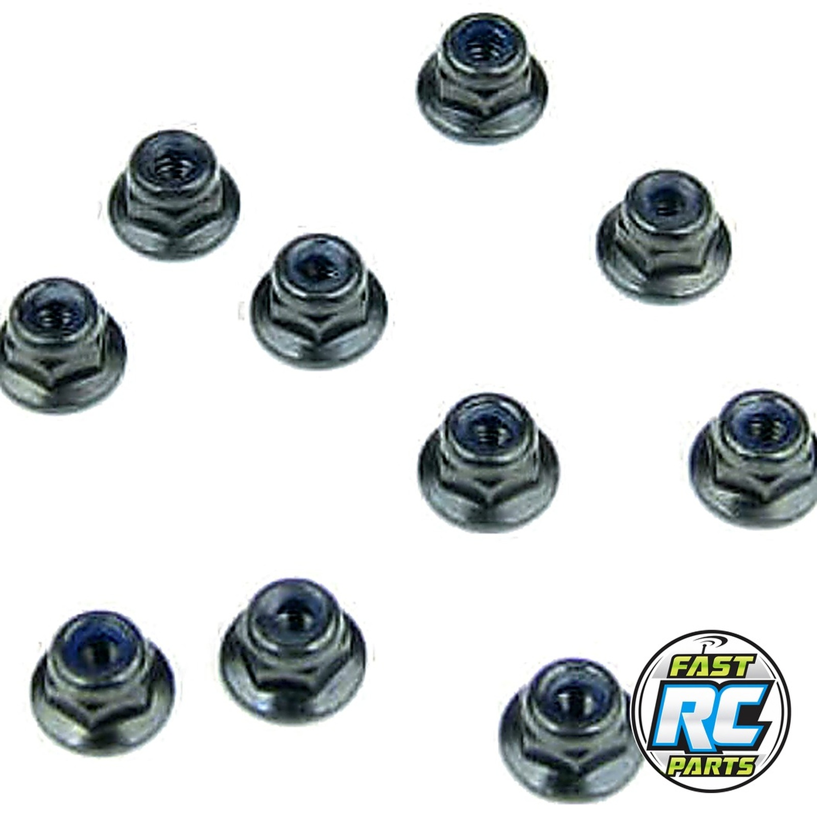 M3 Locknuts (flanged black 10 pieces)