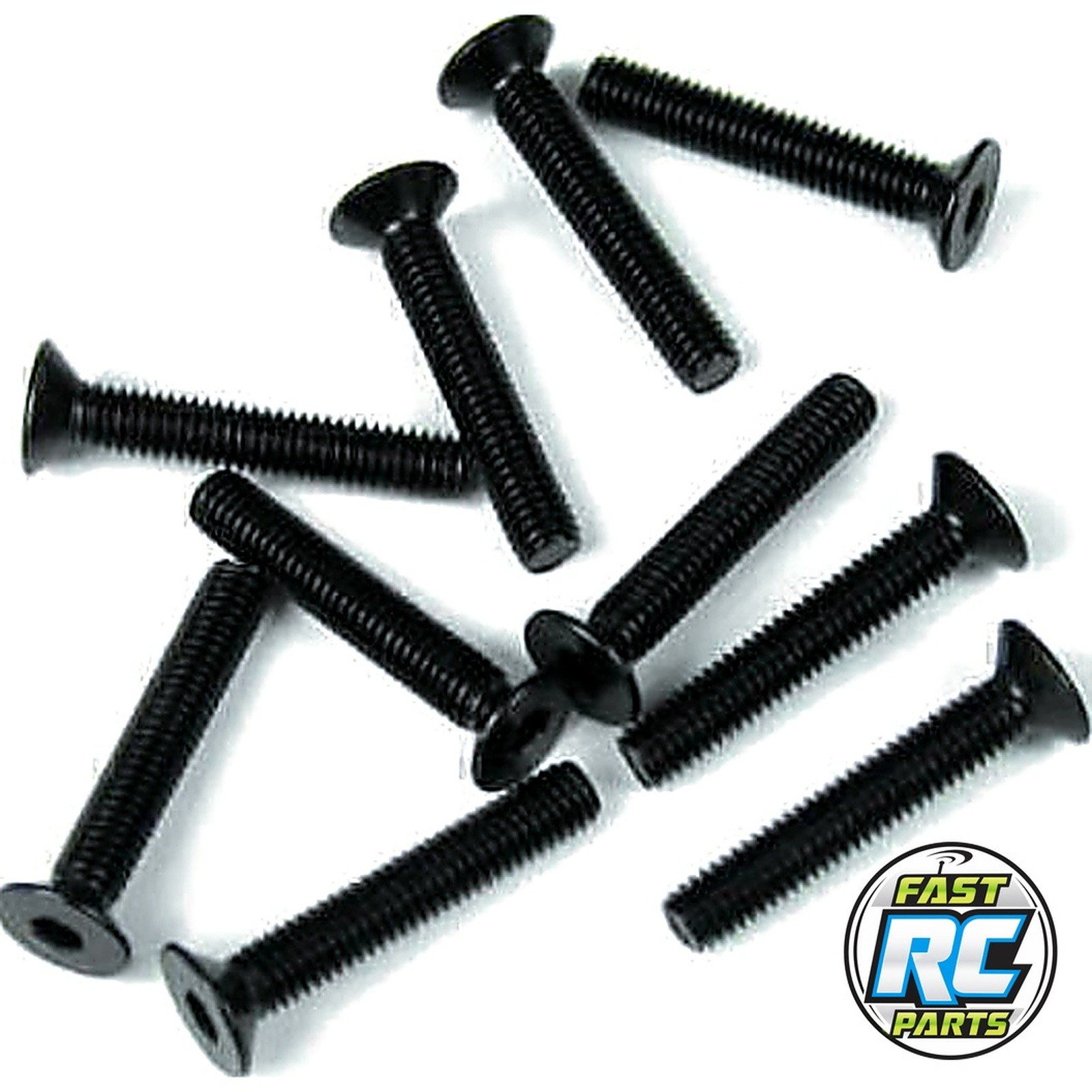 M3x18mm Flat Head Screws (Black 10 pieces)