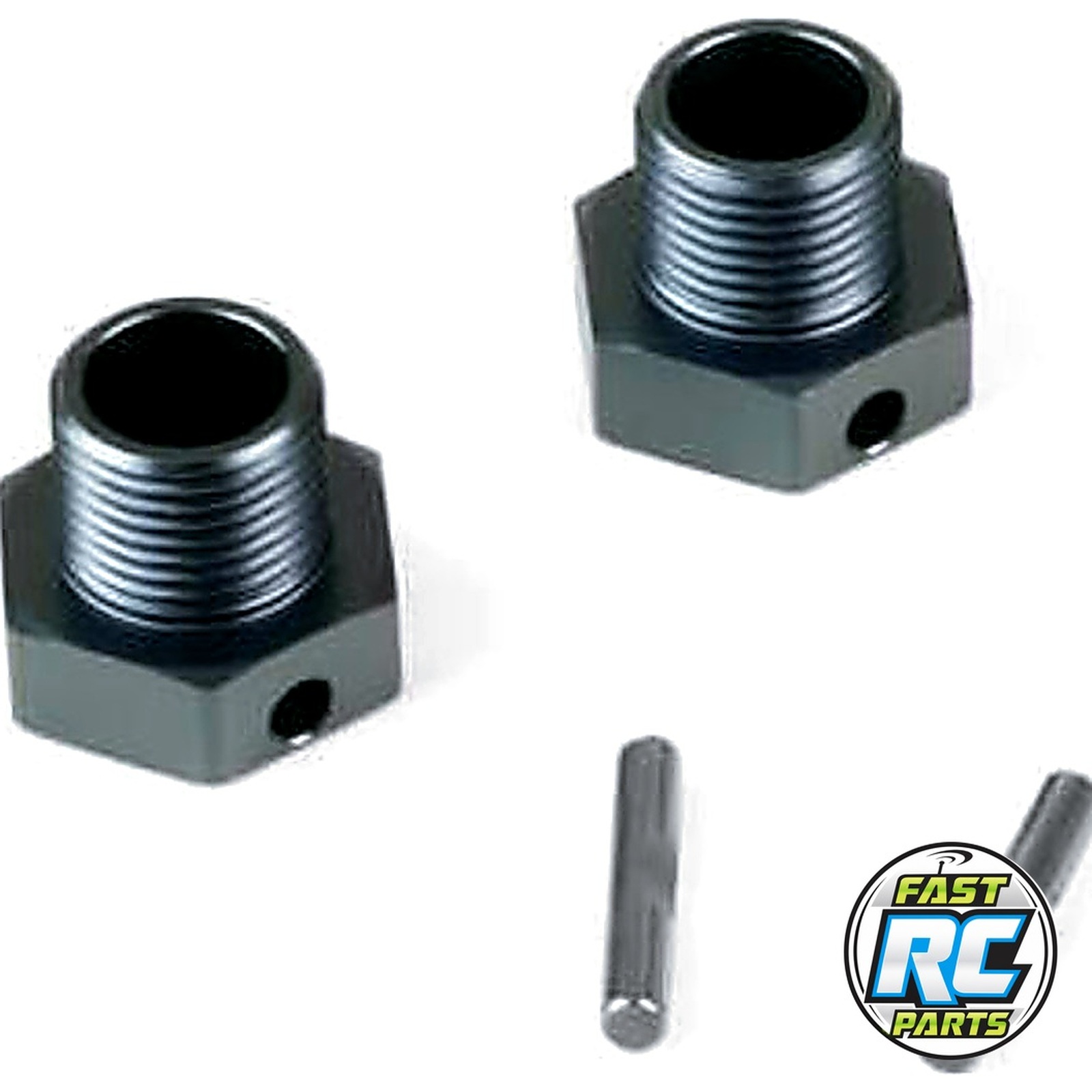 Wheel Hubs (+2mm offset 17mm gunmetal ano w/pins 2 pieces)