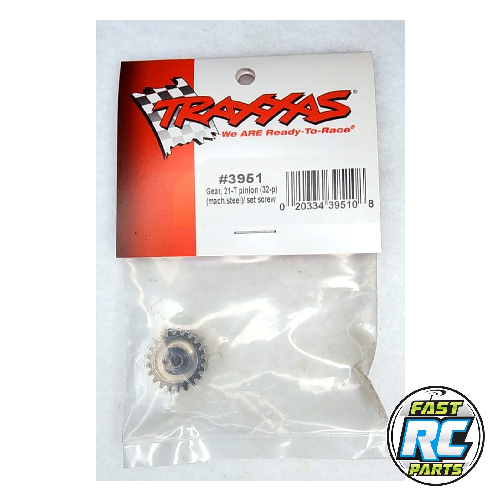 Gear, 21-T pinion (32-p) (mach. steel)/ set screw