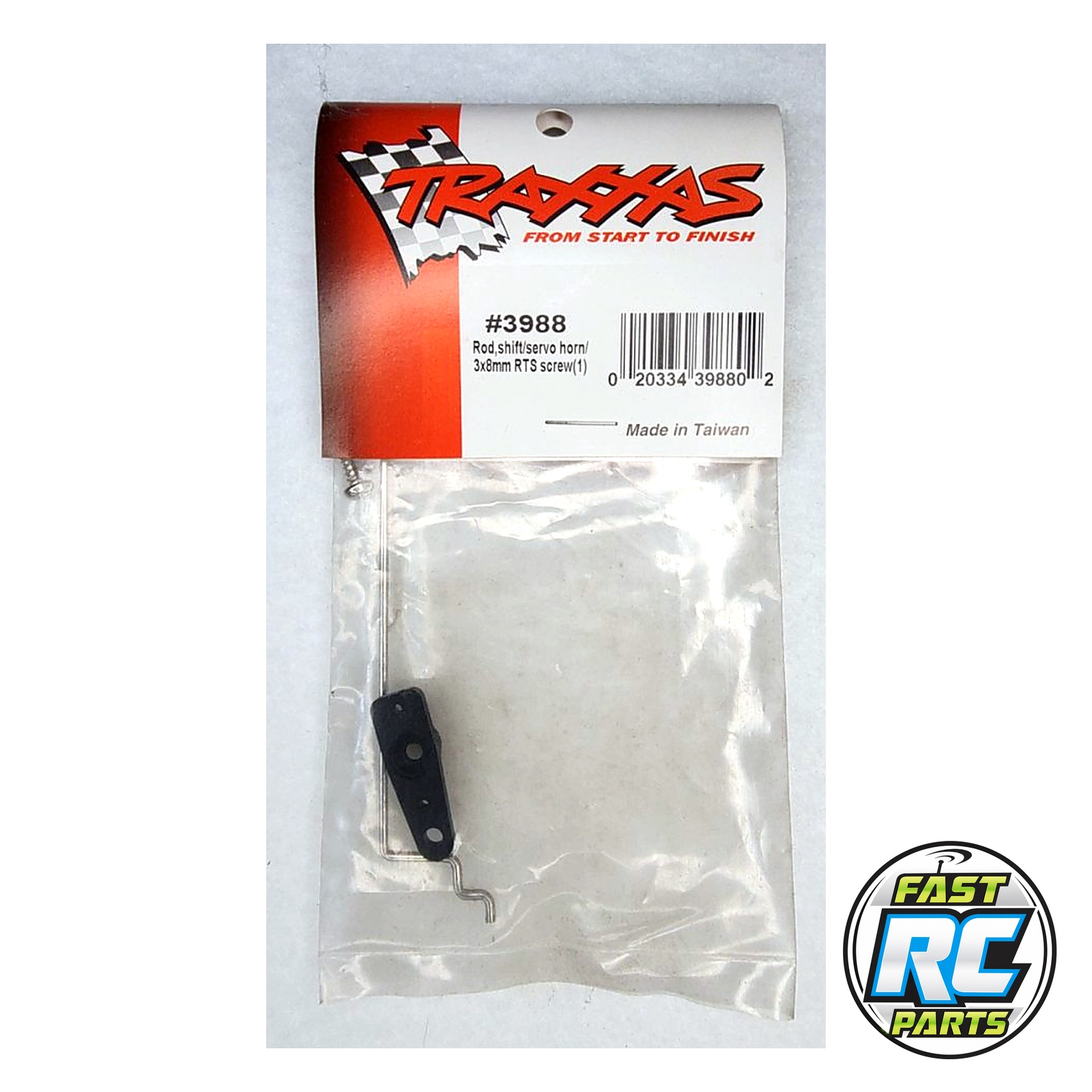 Rod, shift/ servo horn (straight)/ 3x8mm RST screw (1) (E-Maxx)