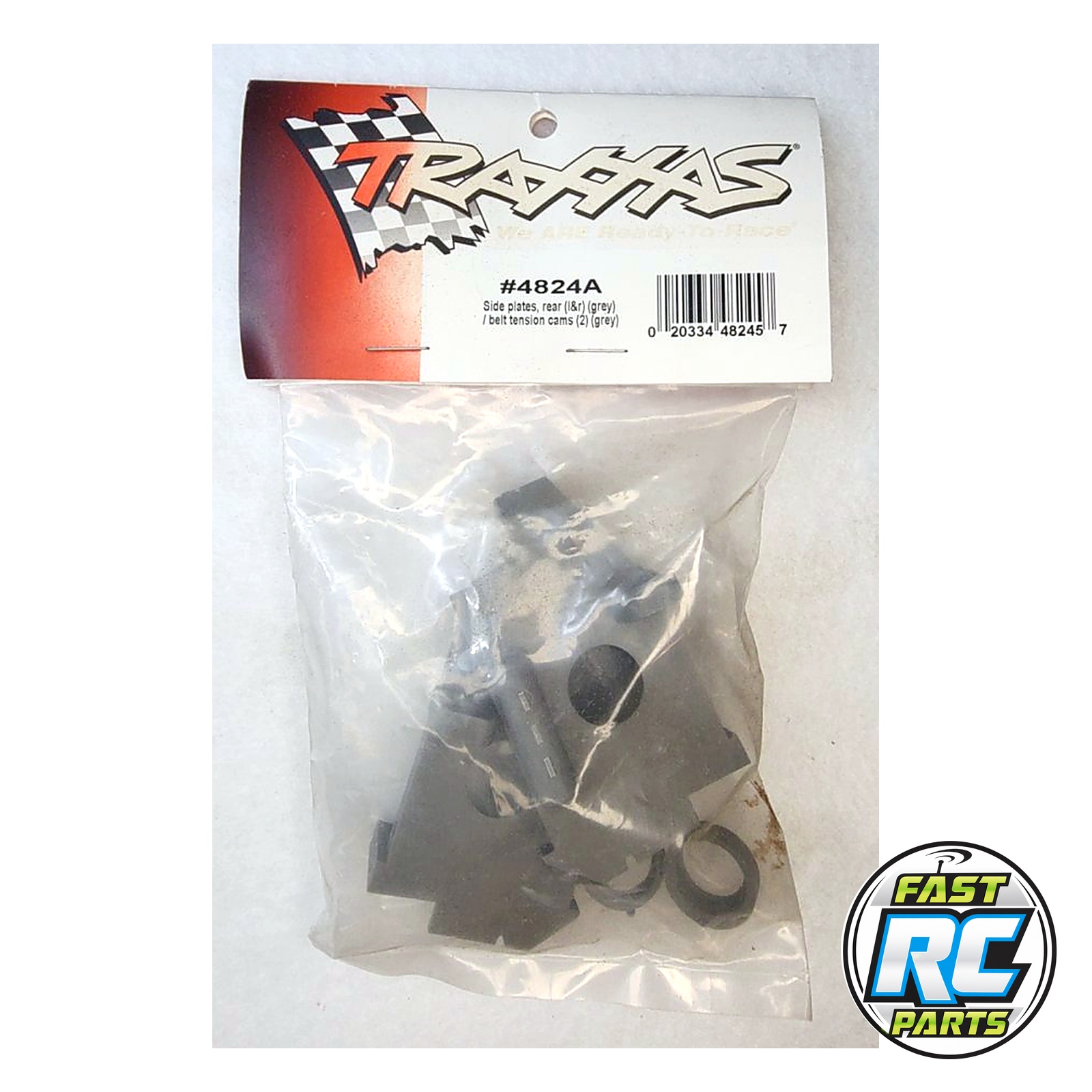 Side plates, rear (l&r) (grey) / belt tension cams (2) (grey)