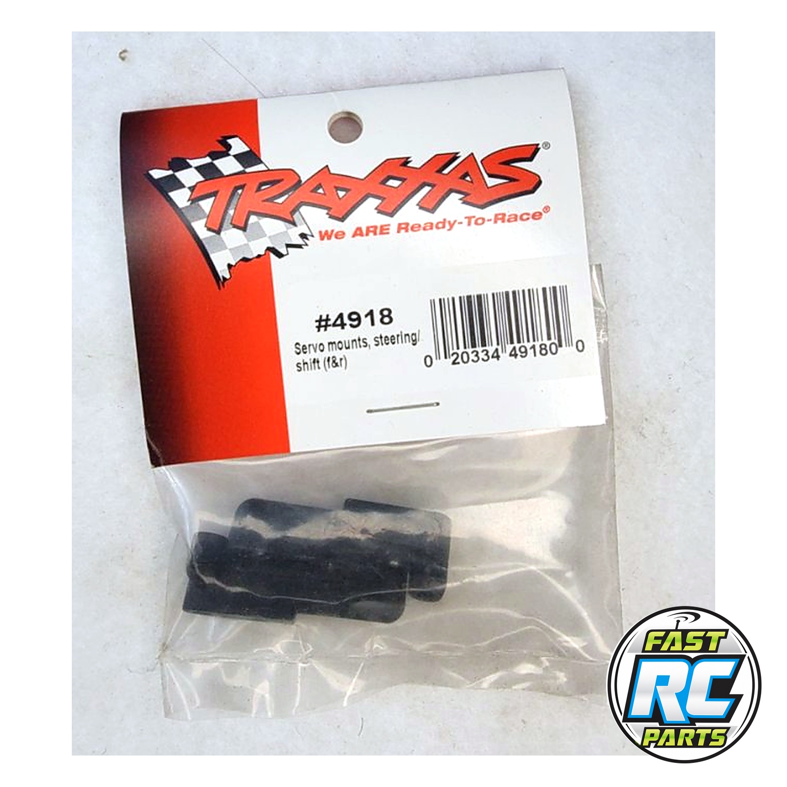 Servo mounts, steering/ shift (f&r) (black)