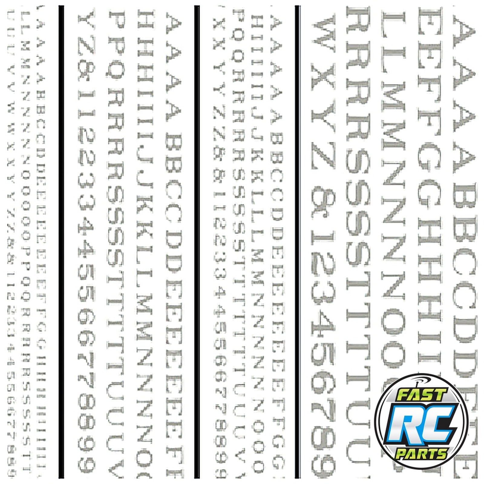 Railroad Roman Letters White
