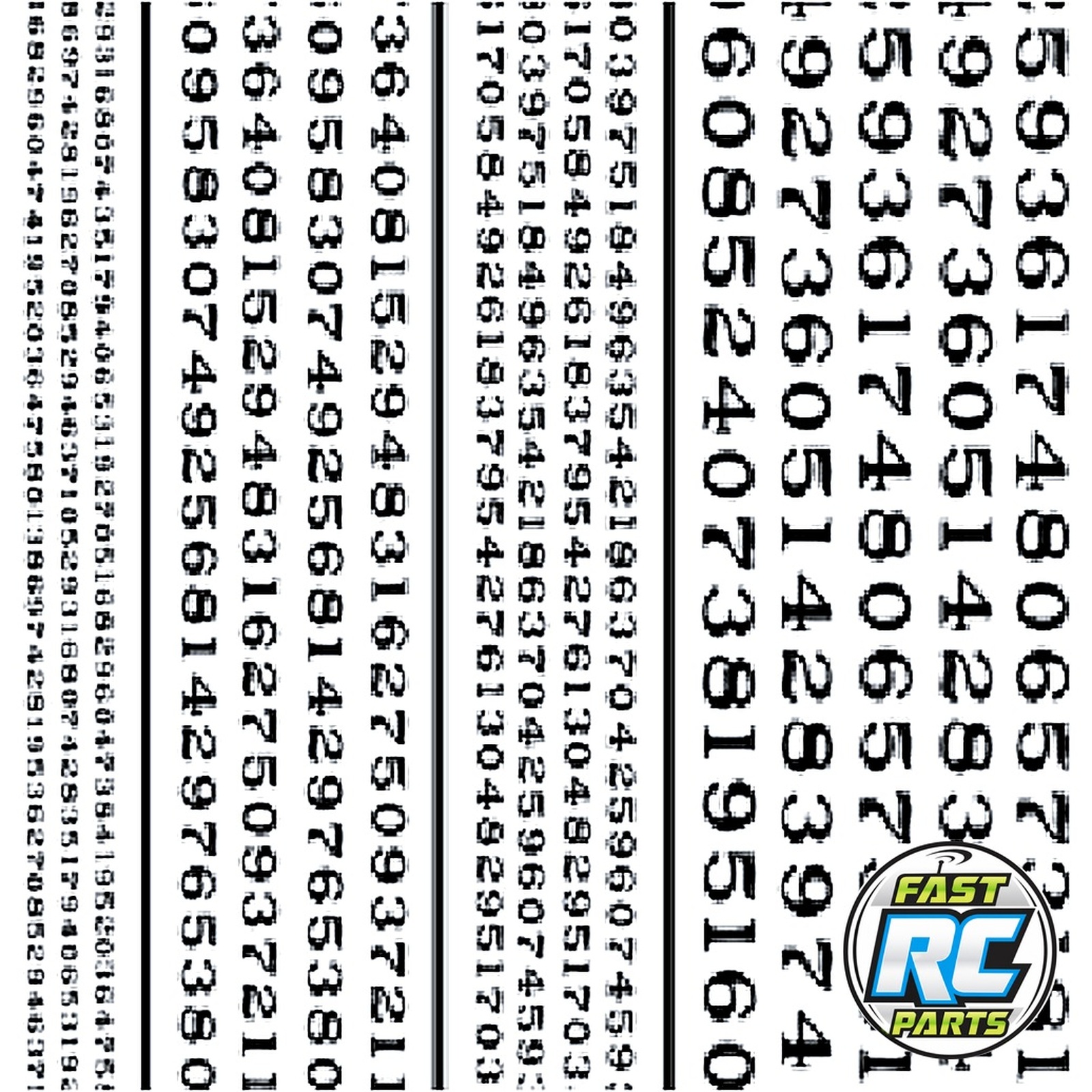 Railroad Roman Numbers Black